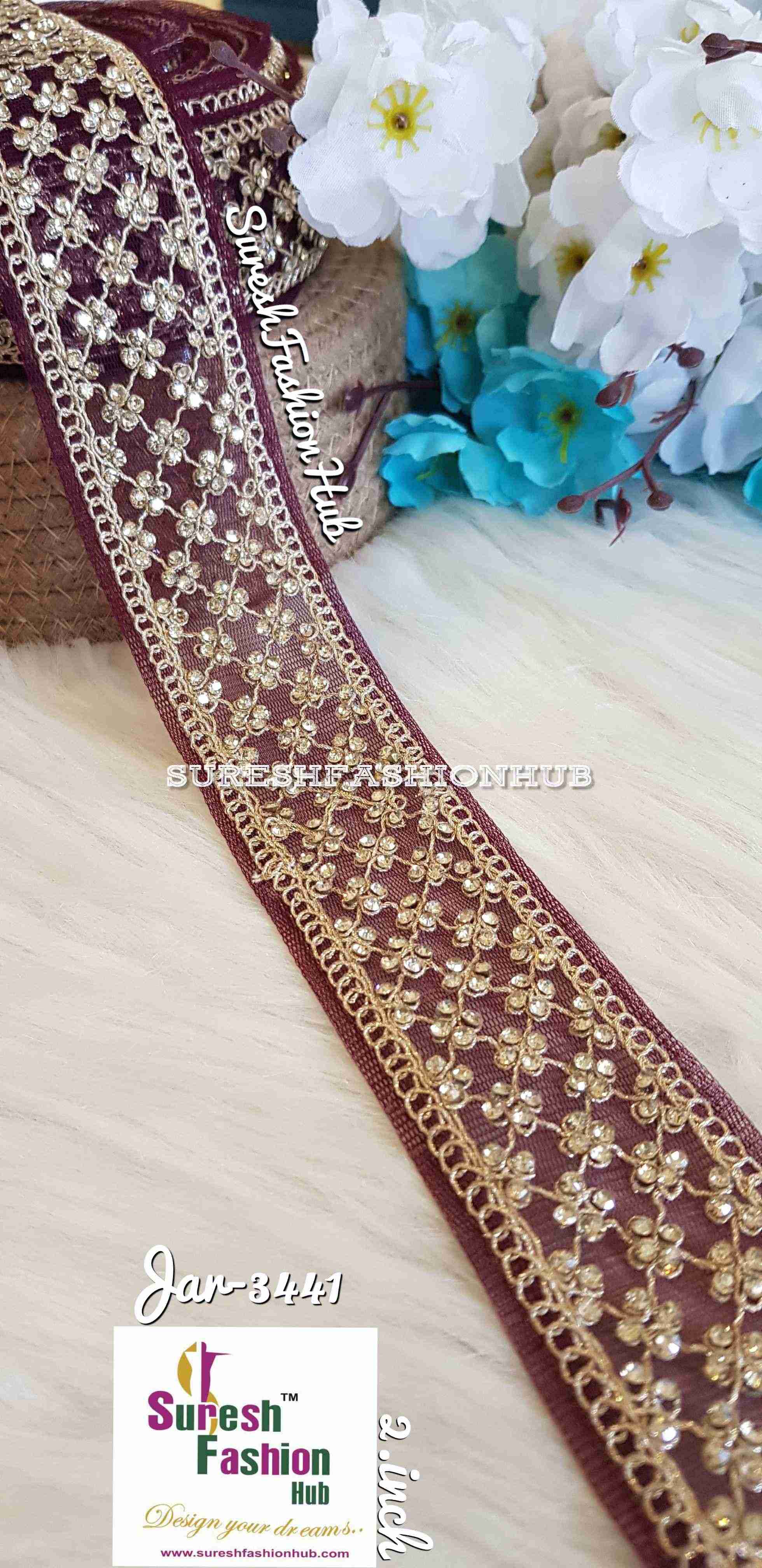 Indian Laces Embellishments Embroidery Saree Border Wholesale Silk Crafting Sewing Decorative Designer Ribbons #Blackborder  #Fancylaces #Decorativetrims #Embroideredborder #Sewingtrims #テープ #minne #lndianlaces #Sareeborder #アニー都城 #pasamanerías #pasamaneriasbordadas #Embellishments #可愛いマスク #Embroiderytrimmings #アクセサリー