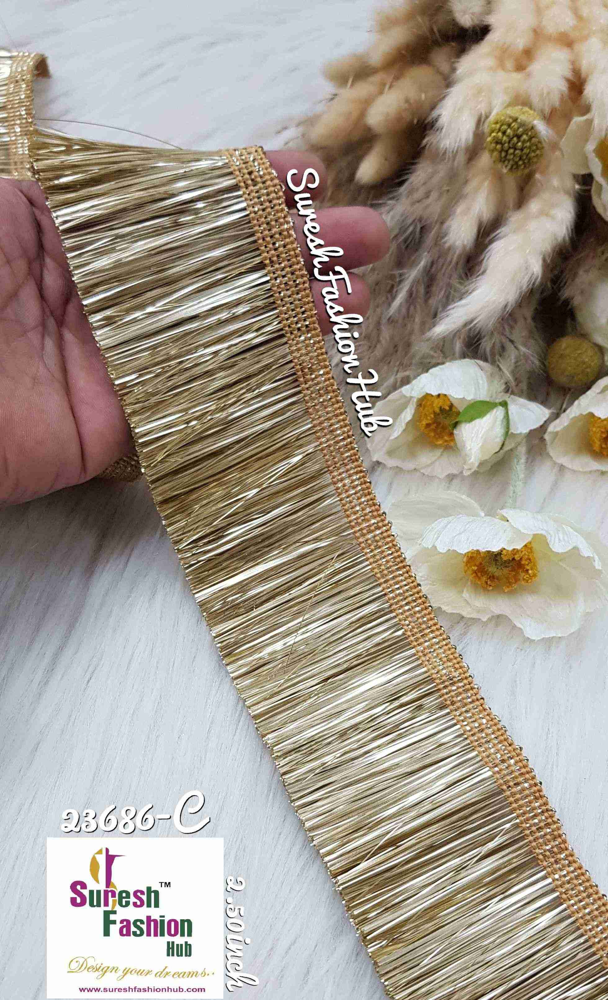 Shimmer Light Gold Tassel Trimming