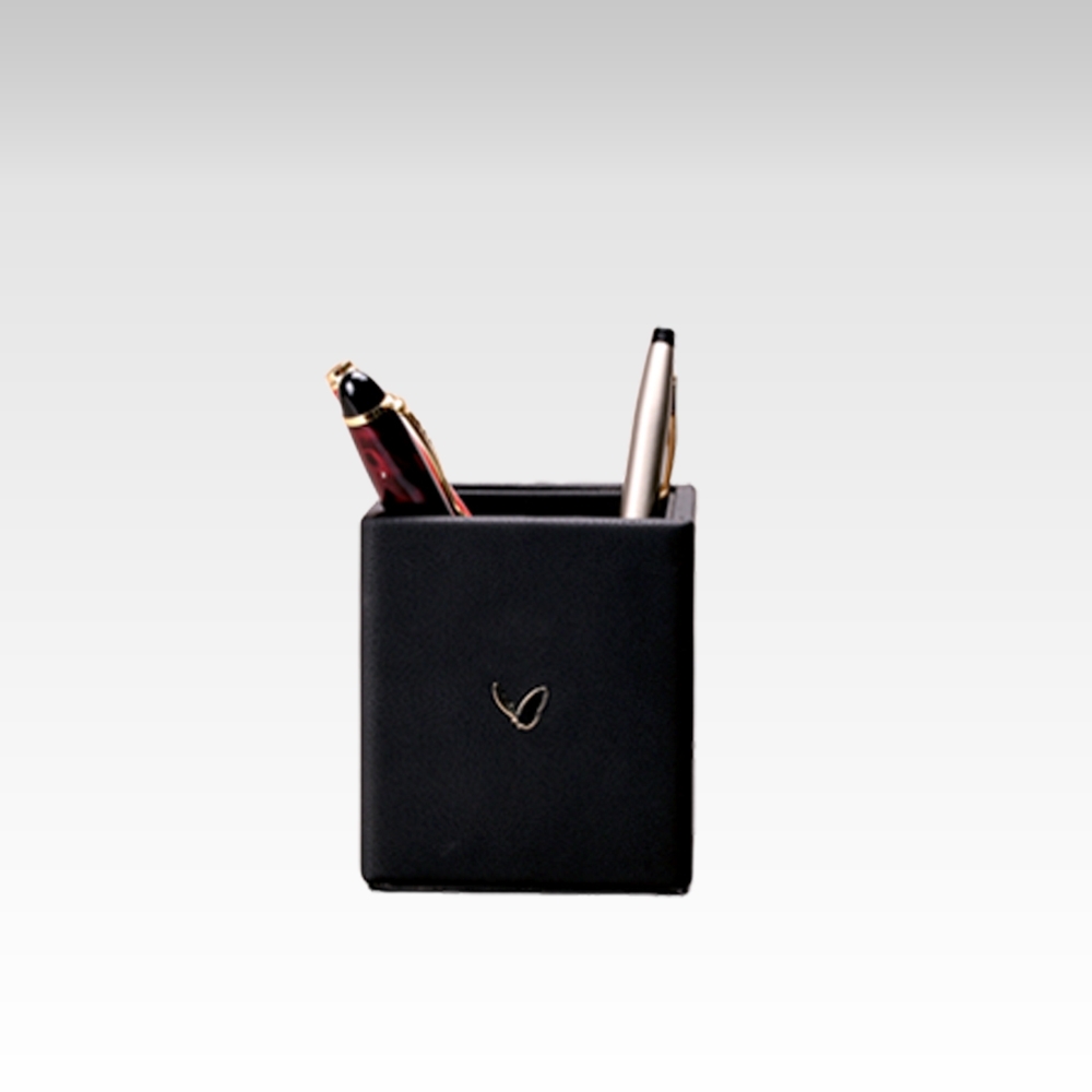 Pen/Pencil Holder | Faux Leather | Burnish Matt Series | Black | Small