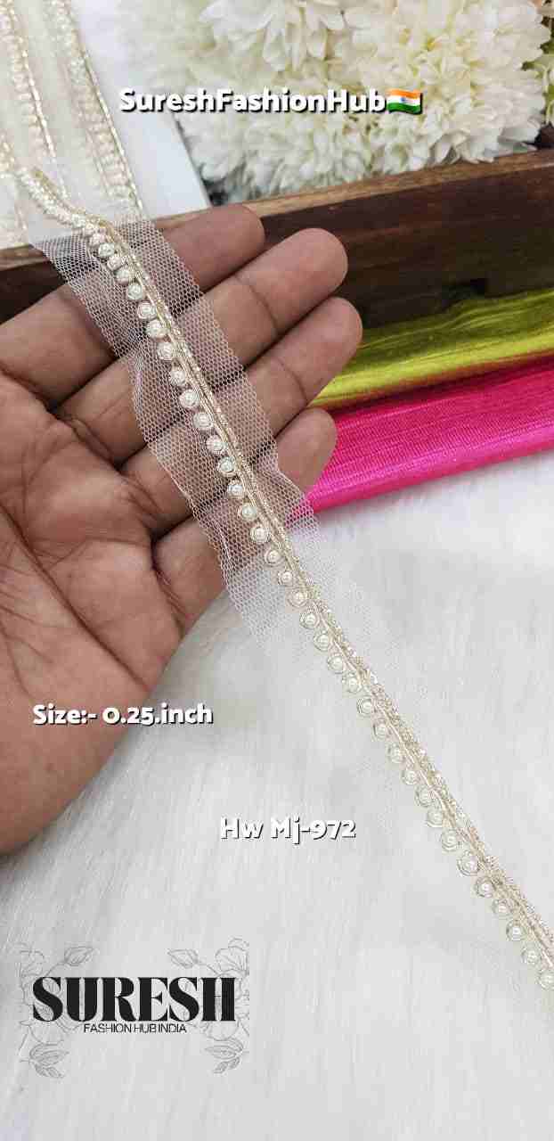 Pearl Handmade Elegant Saadi Net Lace – MJ-972
