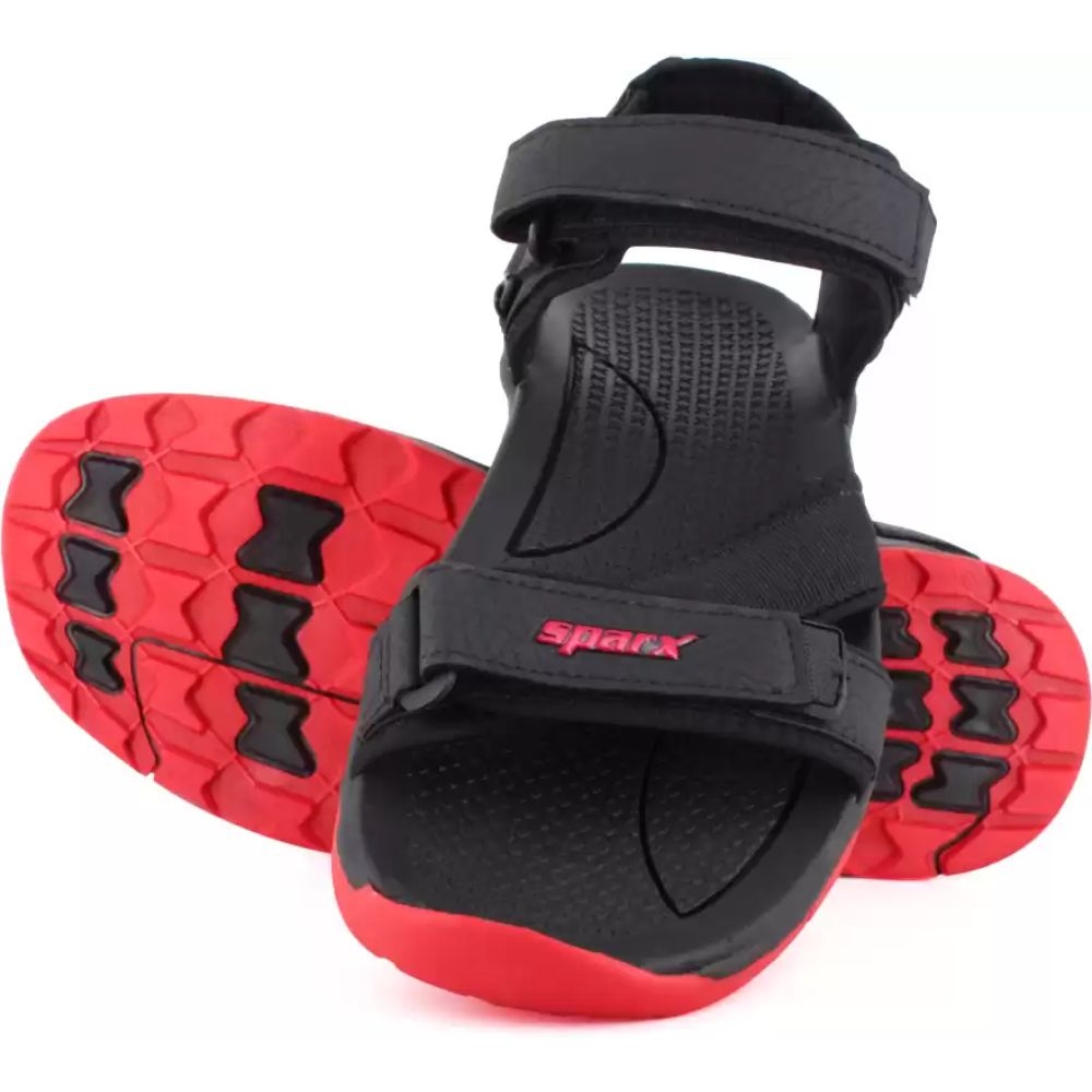 5% OFF on Sparx Black & Red Floater Sandals on Snapdeal | PaisaWapas.com
