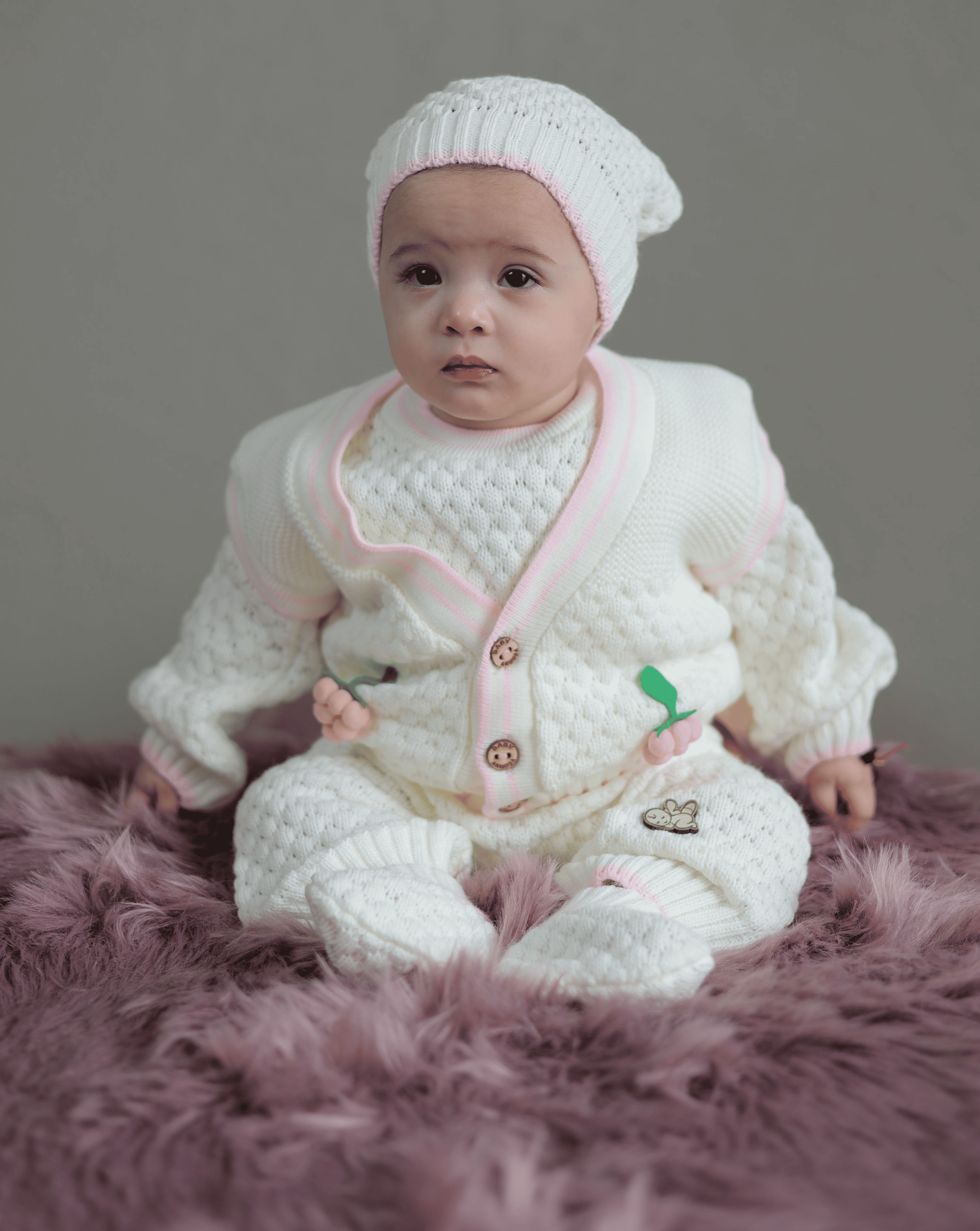 Grape Blossom Romper Set(5 PCs Set)