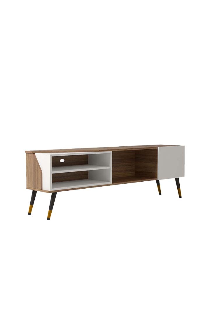 Brave Tv Unit | Tv Stand for Living Room | Home Entertainment Unit | Tv Console for Bedroom, 1 Year Warranty - Vloga Oak Finish