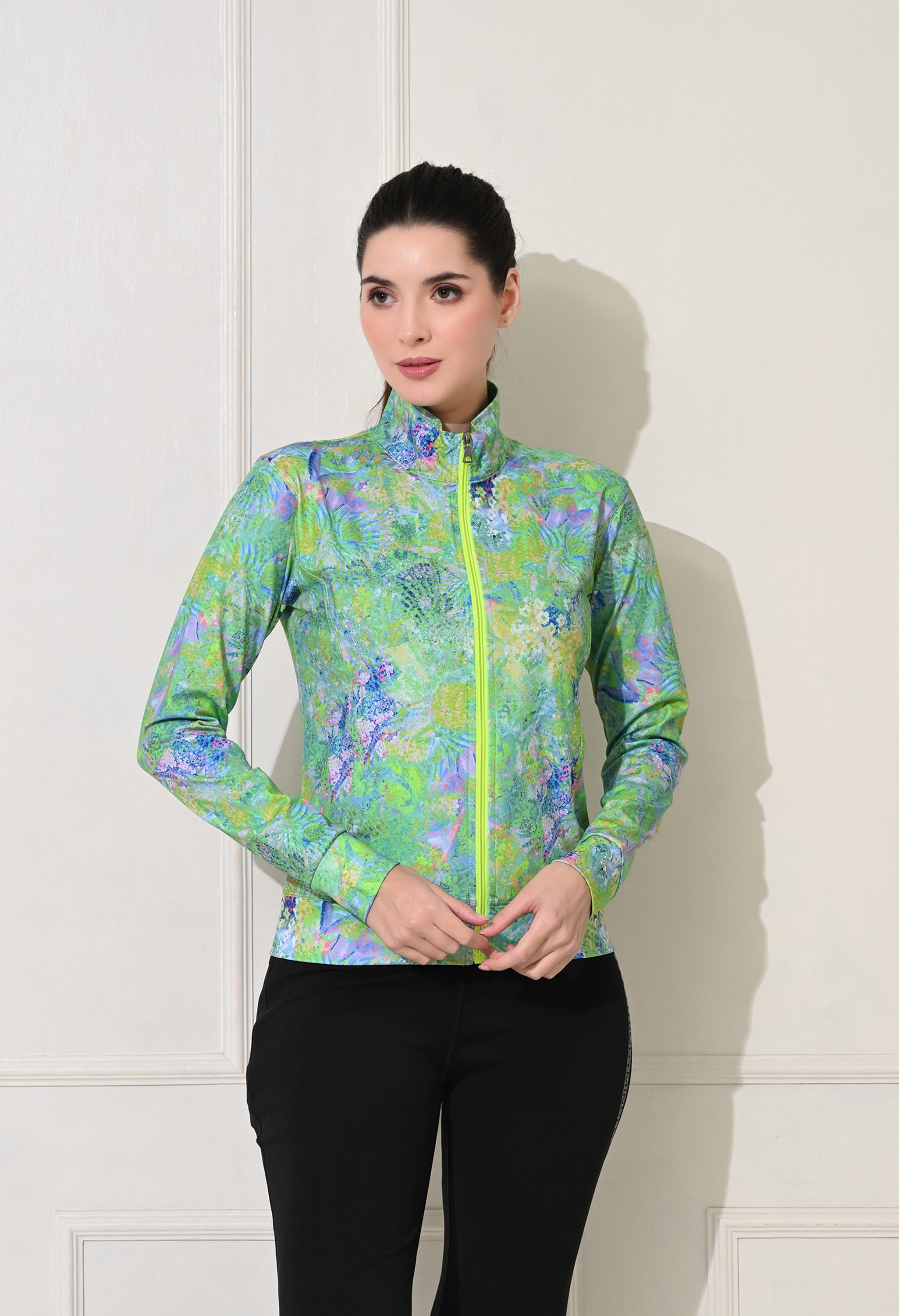 Body Smith Abstract Green Zipper