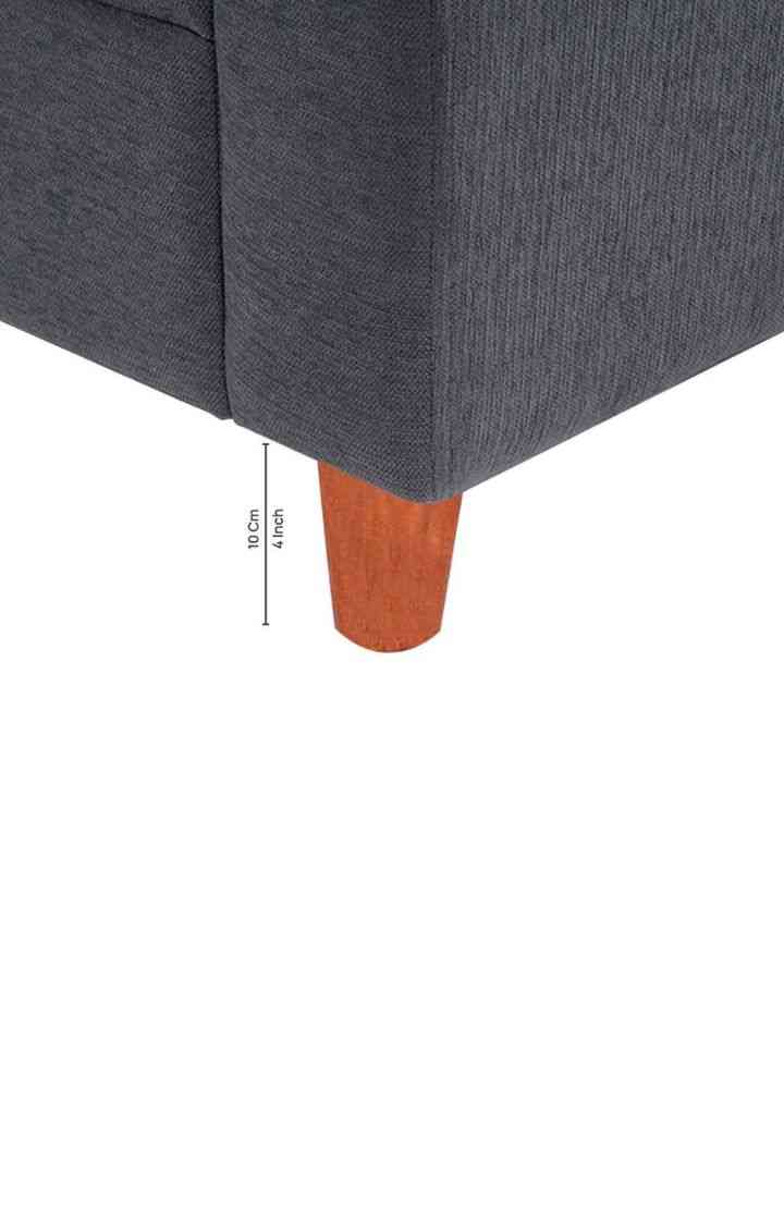 neudot Roman Sofa for Living Room |3 Persons Sofa|Premium Fabric with Cushioned Armrest | Solid Wood Frame|3 Seater in Graphite Grey Color