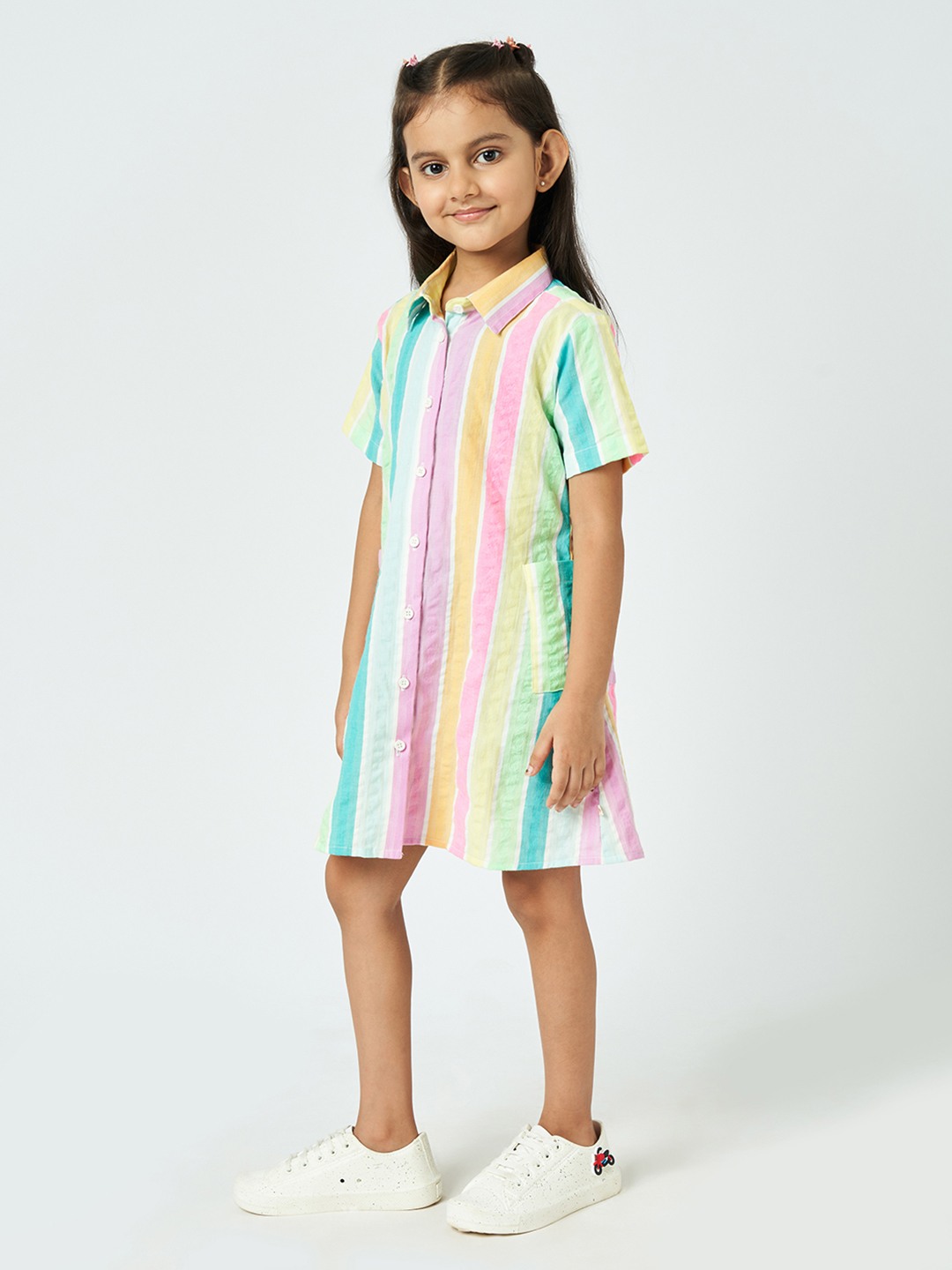 Ed-a-Mamma Girls Stripe Dress Multicolor
