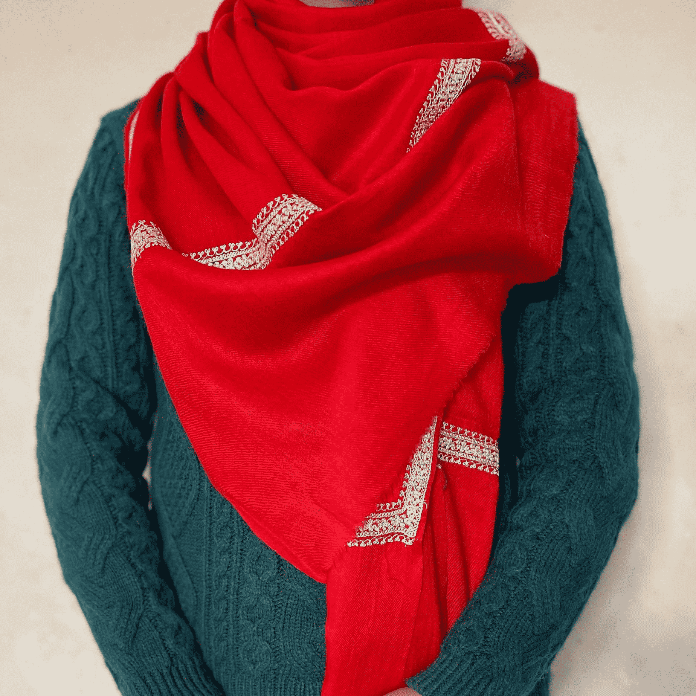 Semi Pashmina Tilla stole