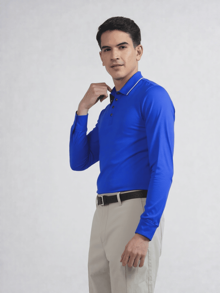 ALBION PREMIUM MENS WINTER CASUAL ROYAL BLUE T-SHIRT