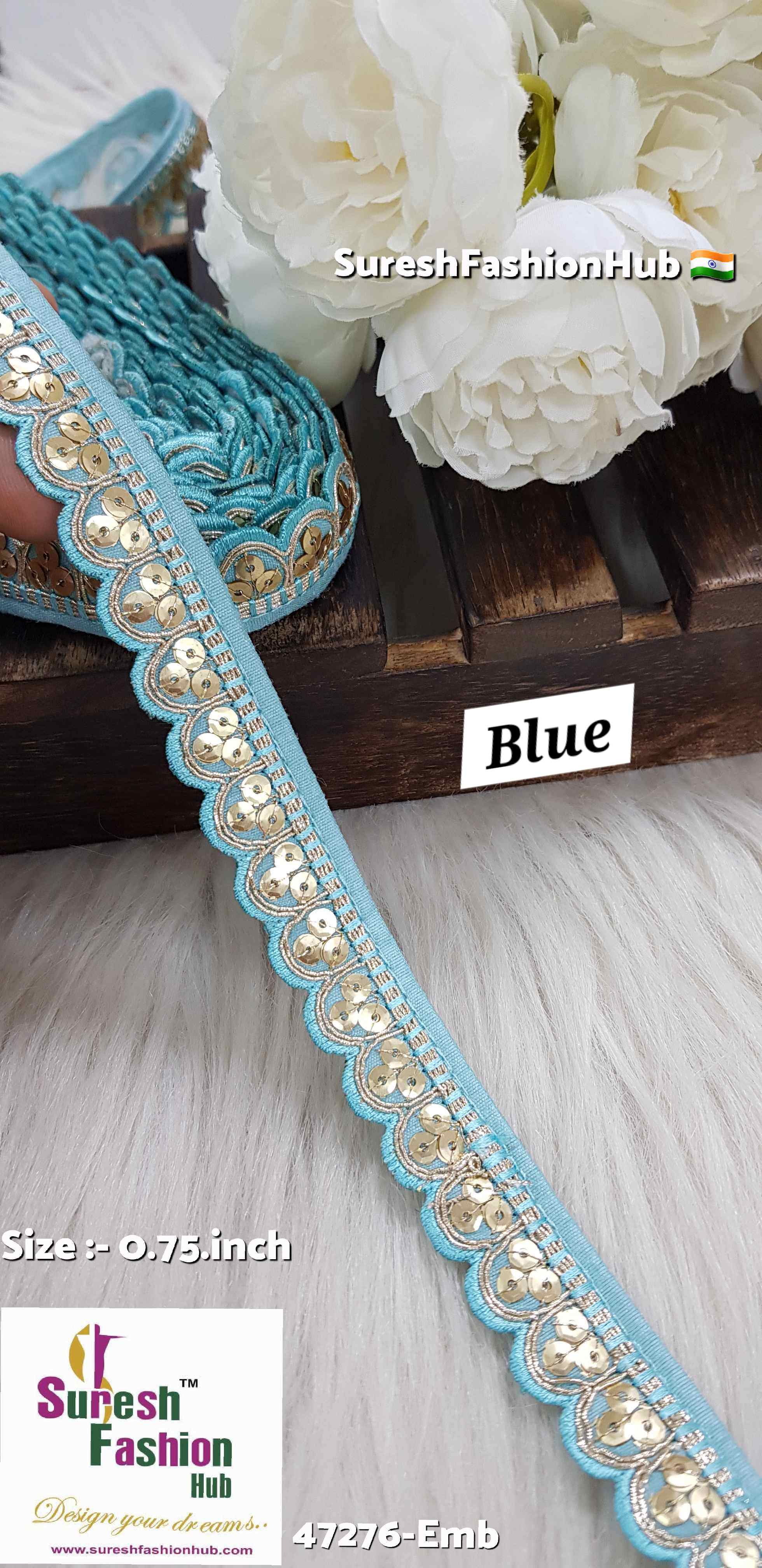 "Machine-Made Scalloped Lace - Elegant Border for Sarees"