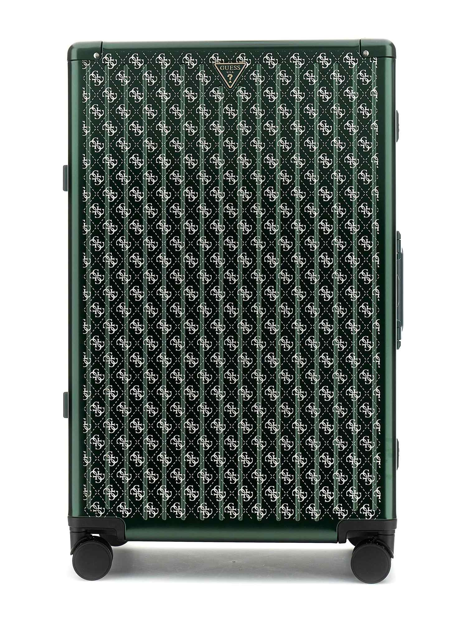 Guess Green Aluminum Logo Women Trolley Bag