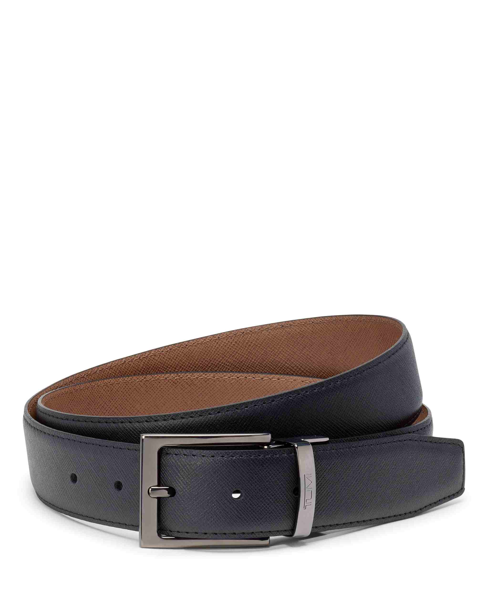 TUMI | Rectangle Reversible Saffiano Leather Belt