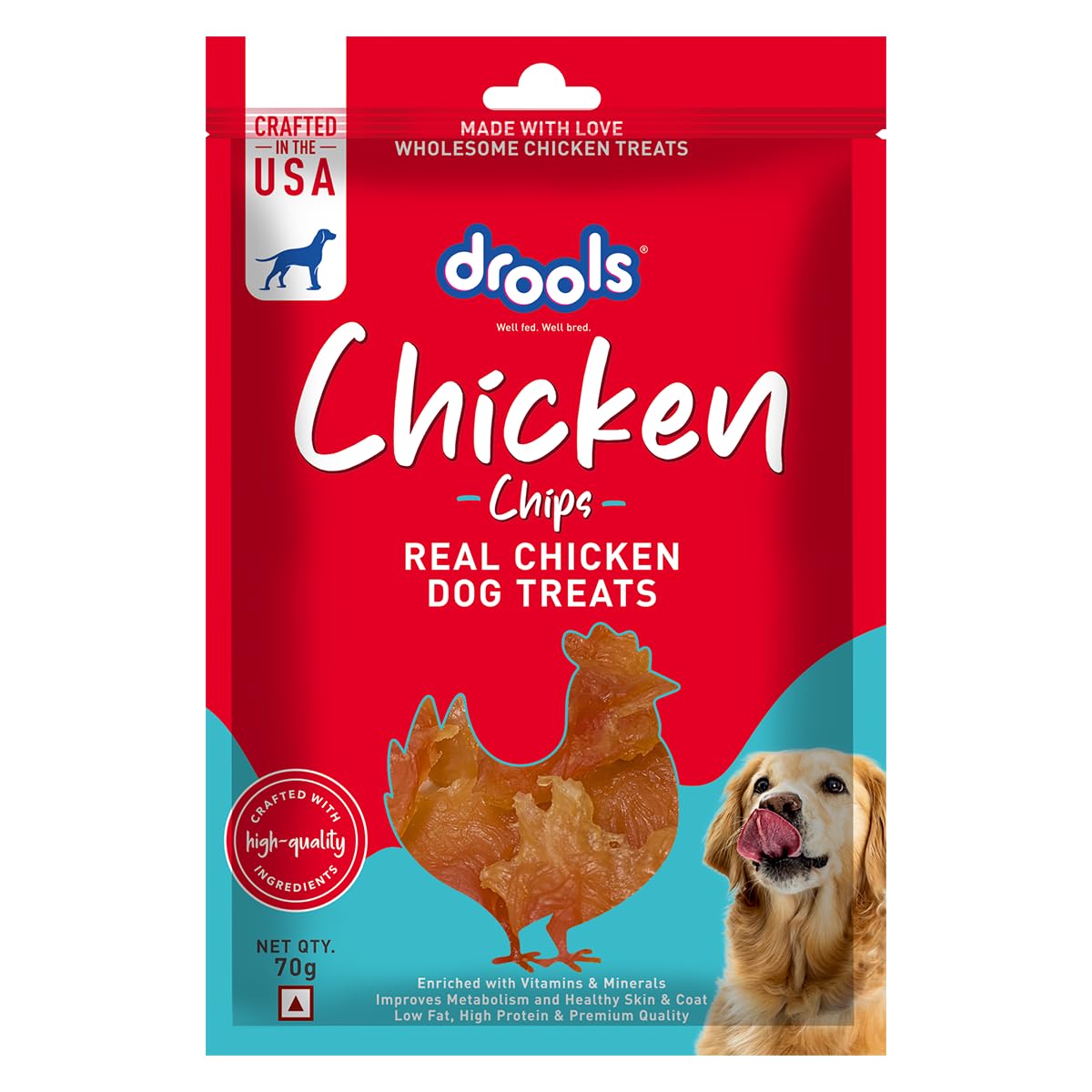 Drools Chicken Chips Dog Treats, 70g