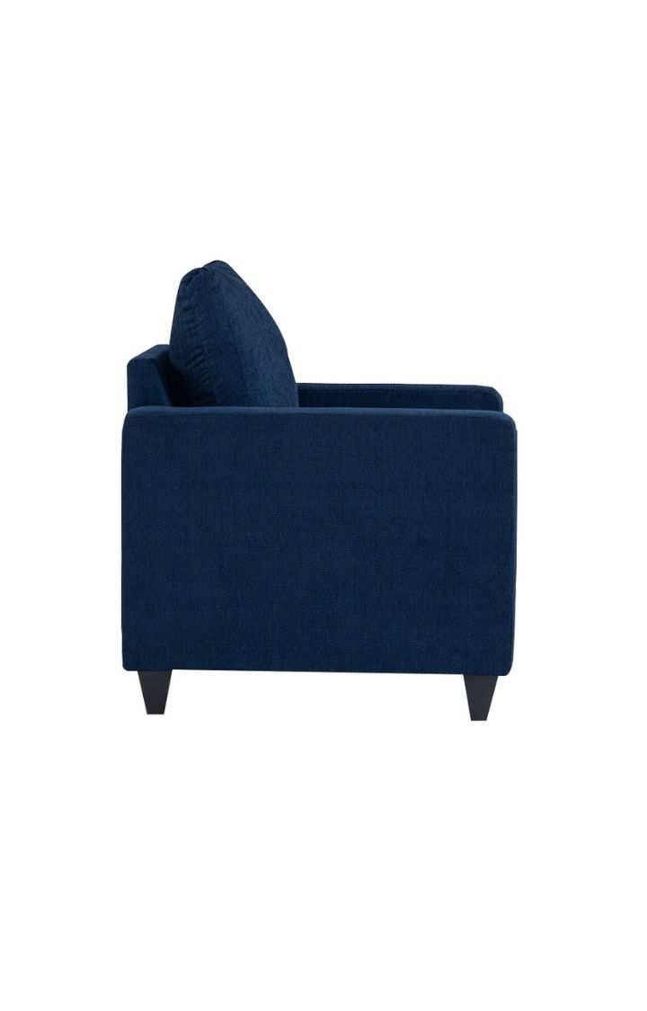 neudot Saya Sofa for Living Room | 1 Persons Sofa| Premium Fabric with Cushioned Armrest | 12 Months Warranty| Solid Wood Frame| 1 Seater in Saya Blue Colour
