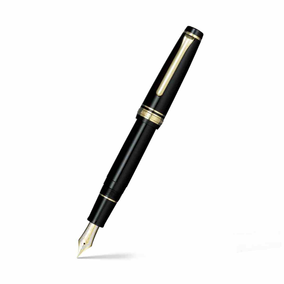 Sailor Professional Gear Fountain Pen (21K Medium) Black with Gold Trims