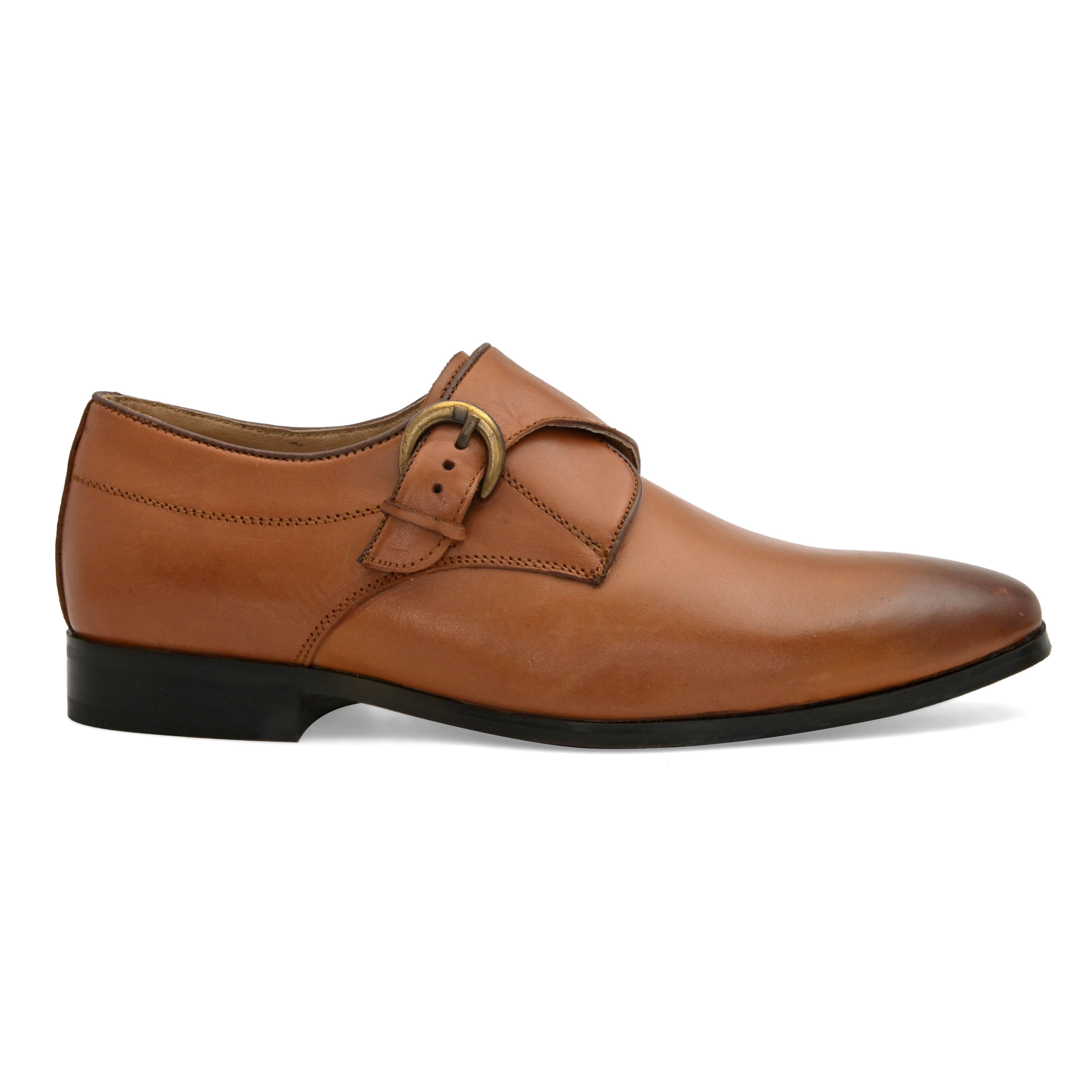 San Frissco | San Frissco Men Genuine leather Foreign Tan Monk Shoes 3