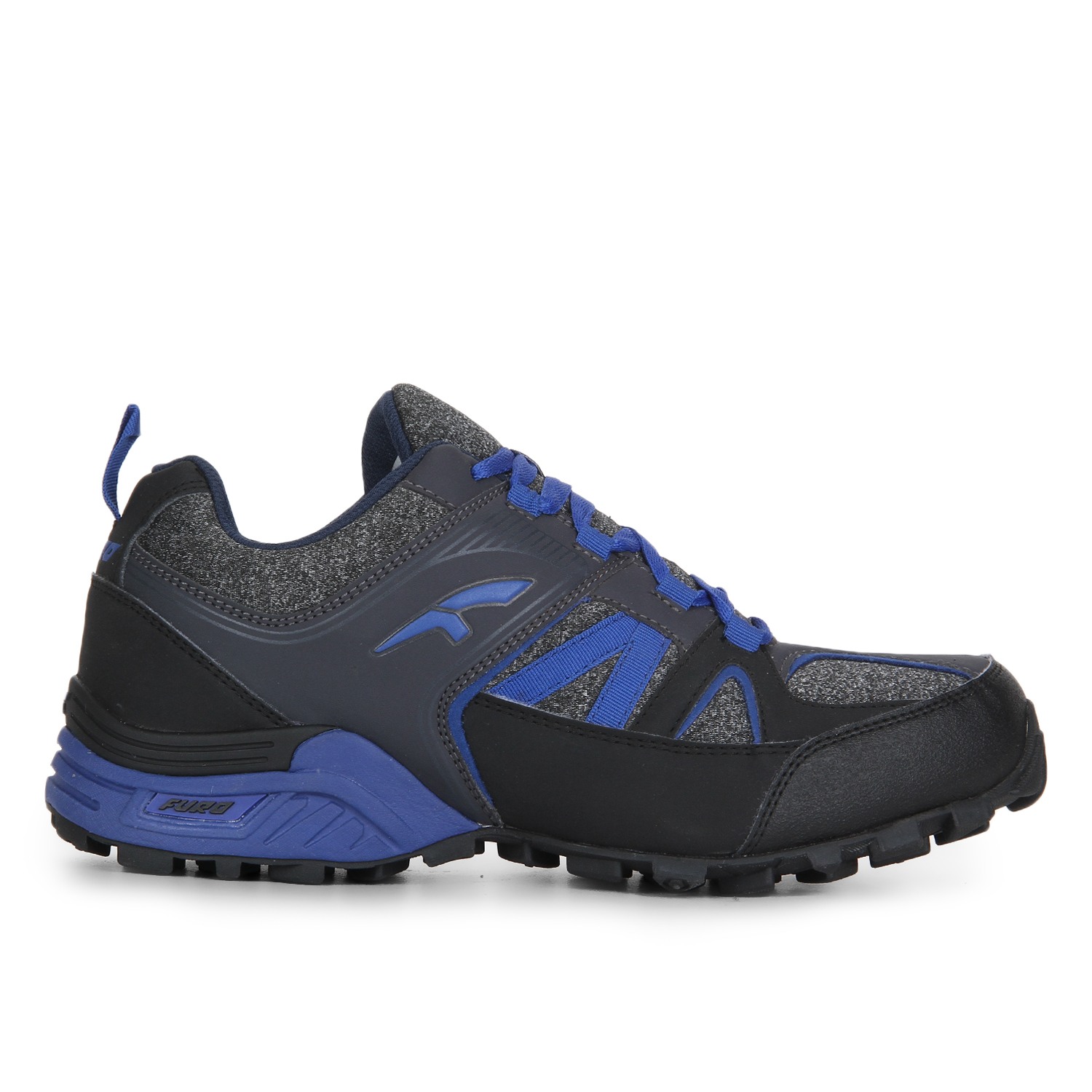 Men's Grey and Blue Synthetic Running Shoes