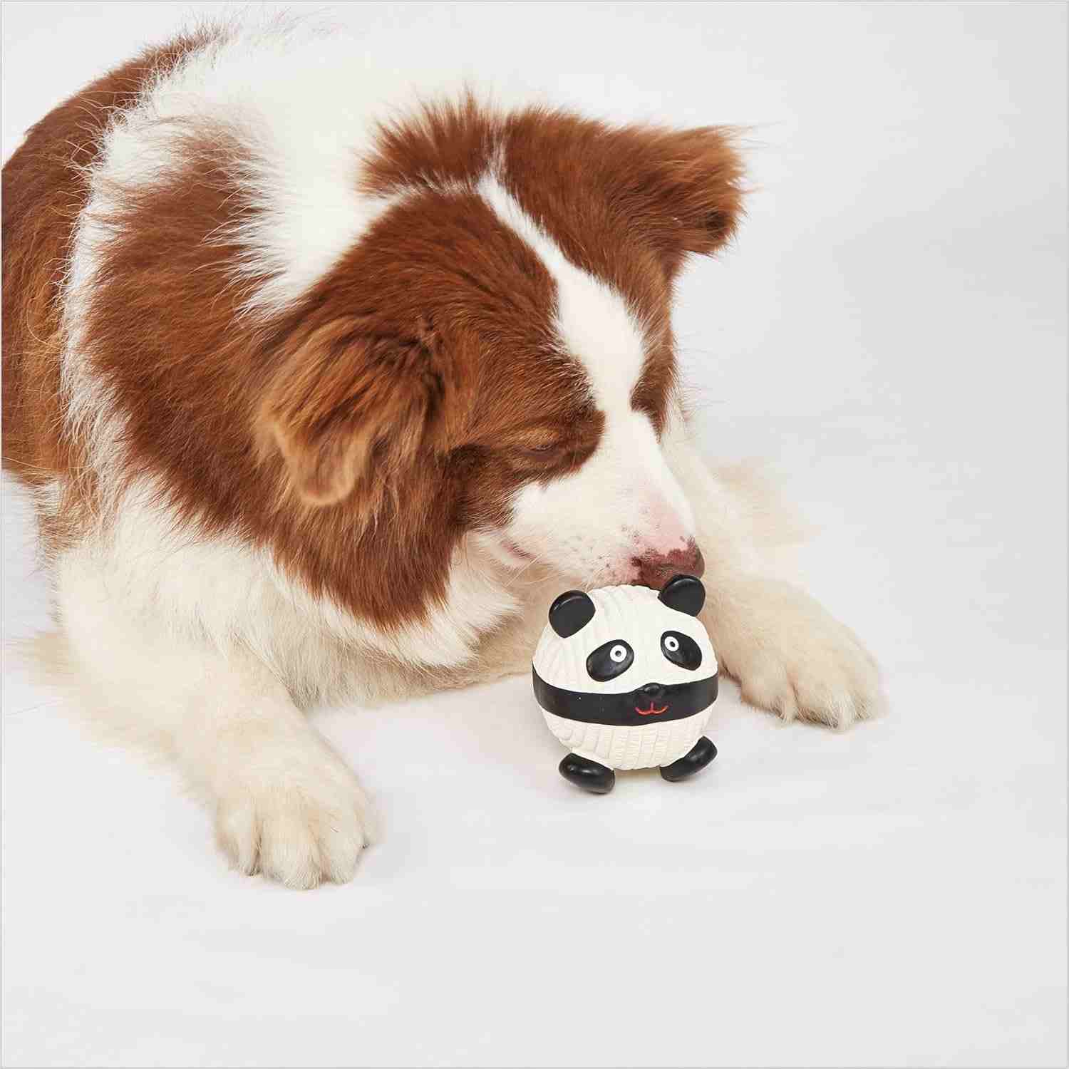 Barkbutler Fofos Latex Panda Ball Toy for Dogs