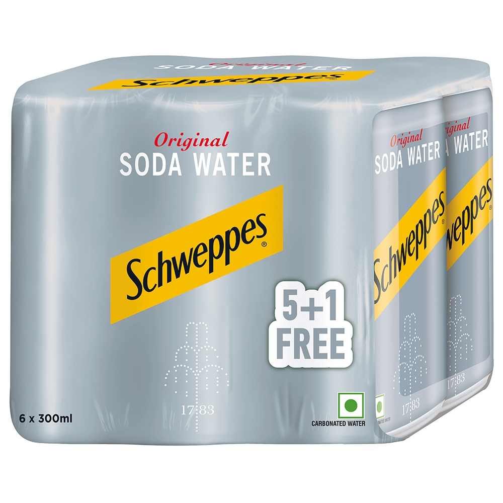 Schweppes Original Soda Water 300 Ml (Pack Of 6)