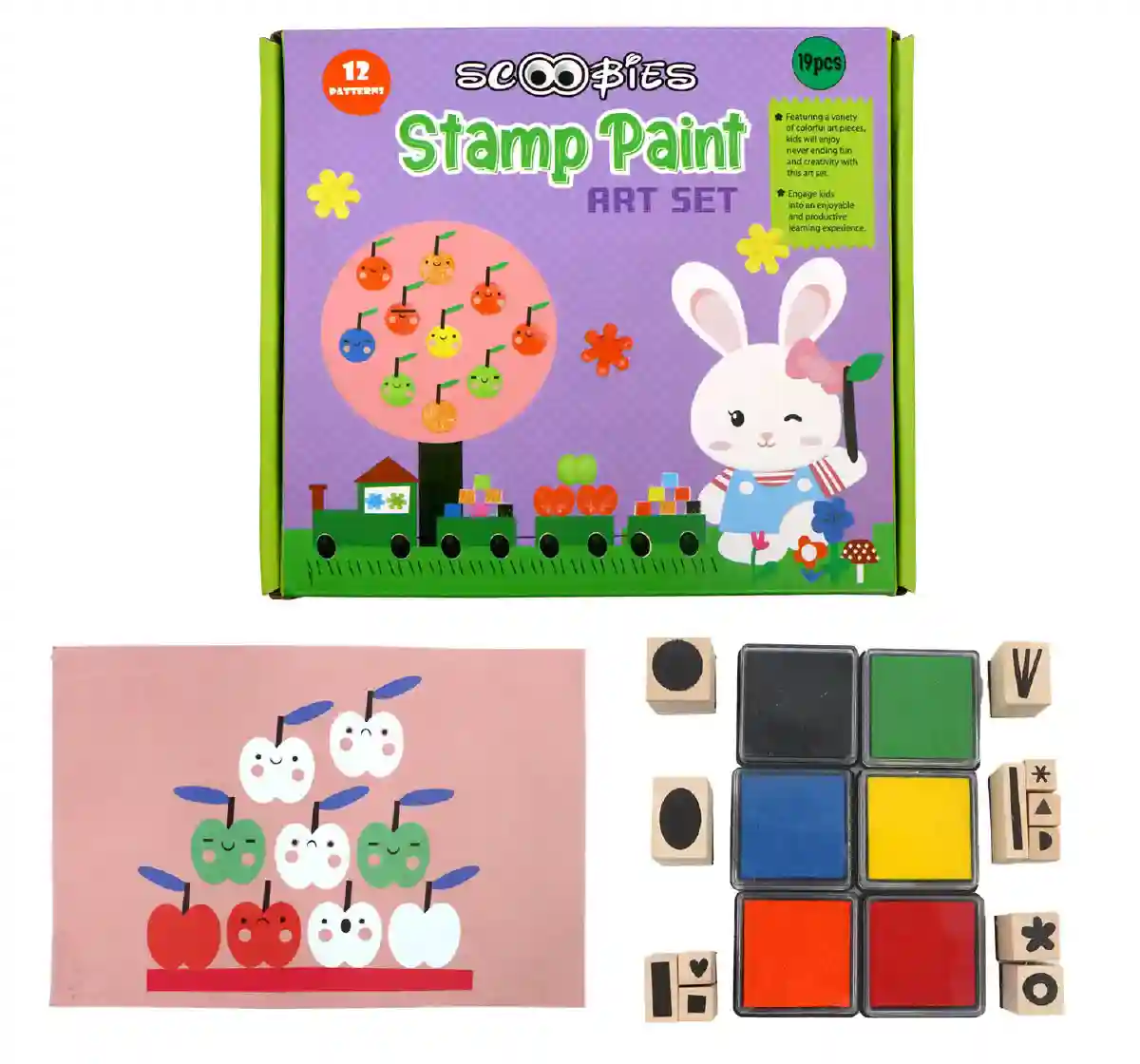 Scoobies Stamp Paint Art Set Multicolour, 4Y+