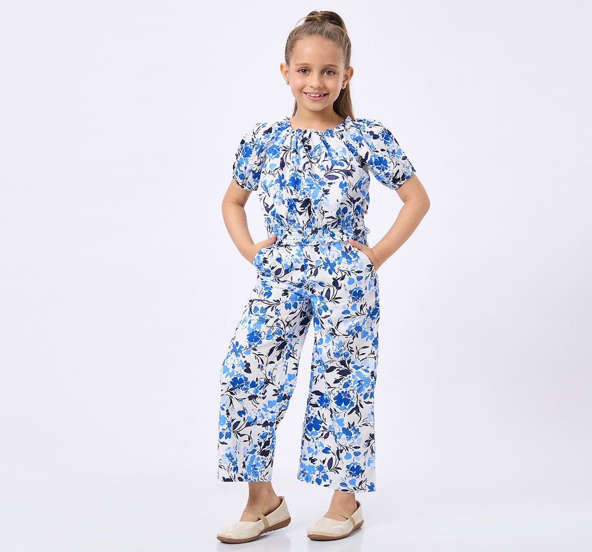 Ed-A-Mamma Kids Girls Set Blue & White