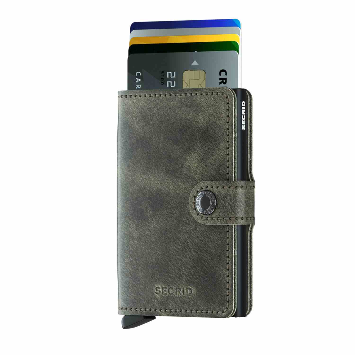 Secrid Miniwallet Vintage Olive with Black Cardprotector
