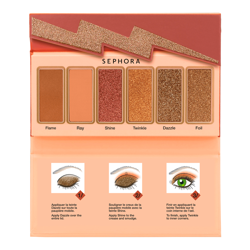 Flash Sequins Eyeshadow Palette • 01 Peach & Gold