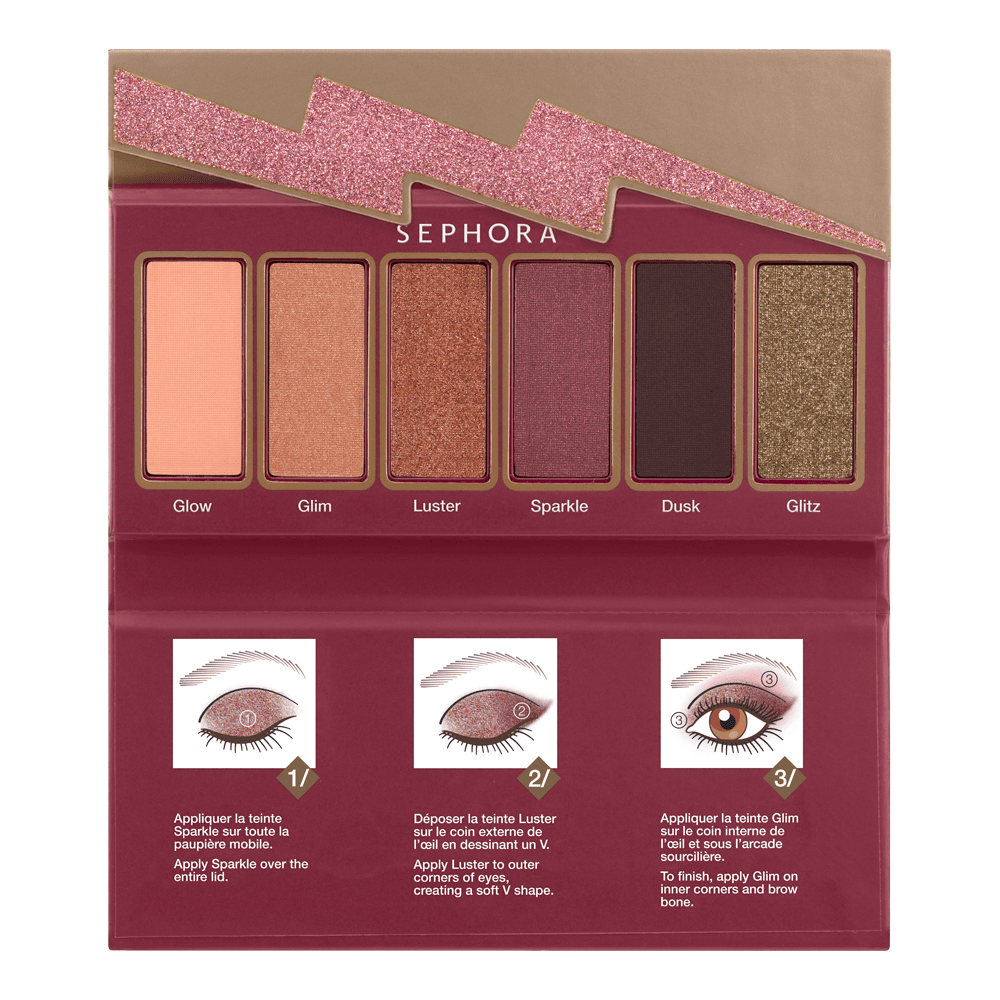 Flash Sequins Eyeshadow Palette • 02 Brown & Purple