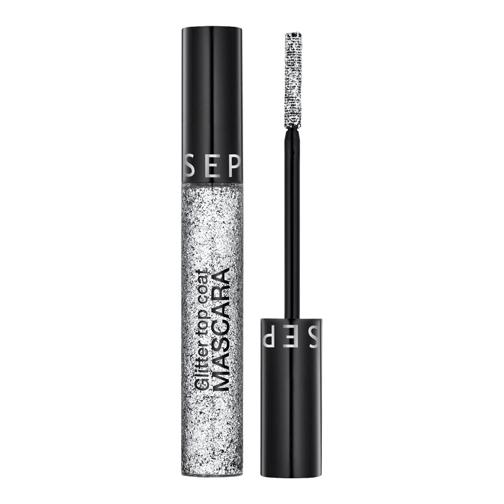 Glitter Top Coat Mascara • Silver