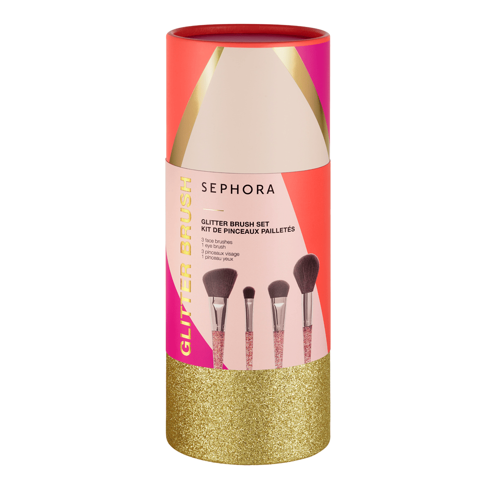 Glitter Brush Set - 3 Face Brushes & 1 Eye Brush