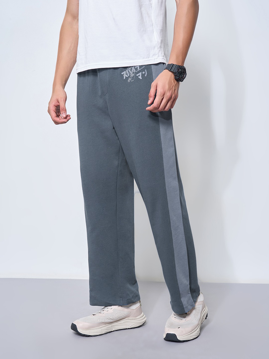 Blue Spider-Man Contrast Panel Track Pants