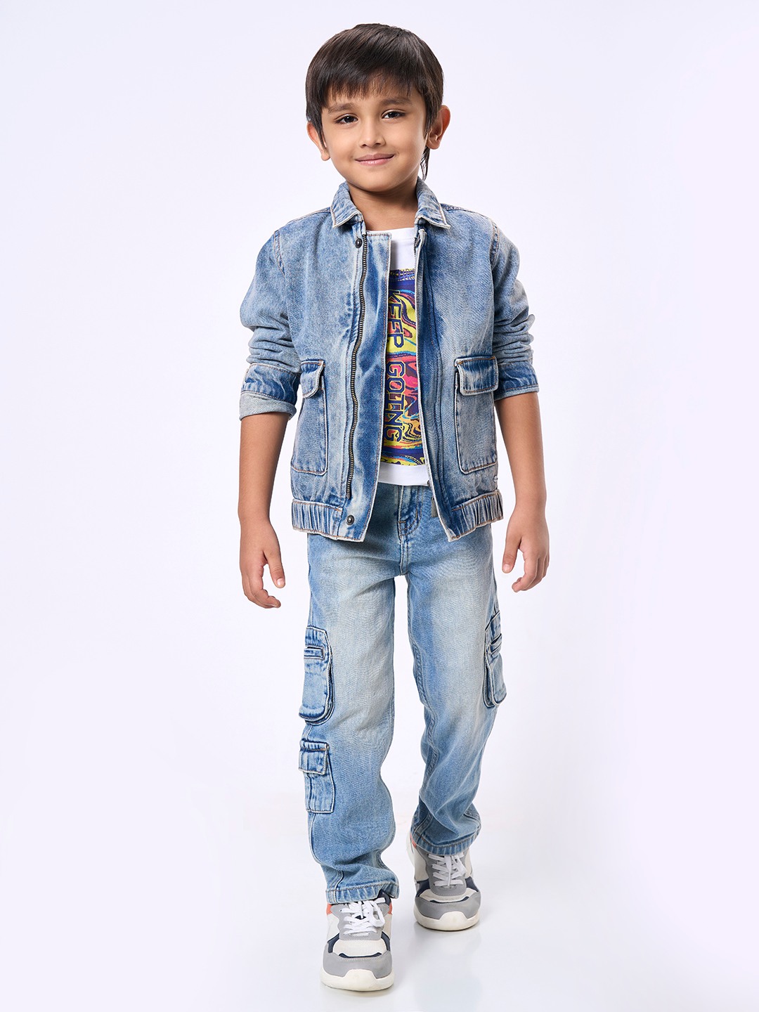 Ed-a-Mamma Kids Boys Jacket Blue