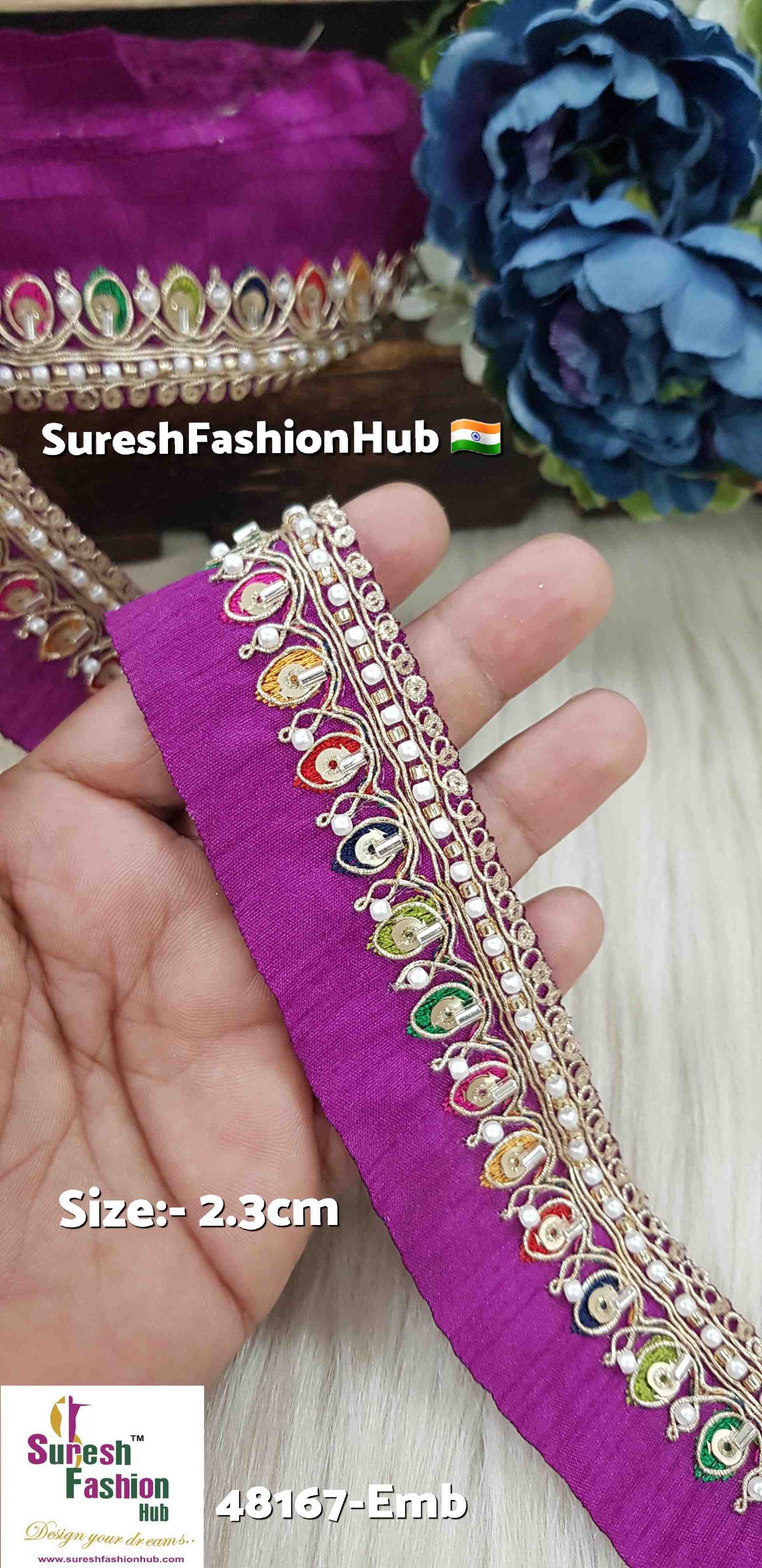 Purple Grace Kaddhana Embroidered Lace