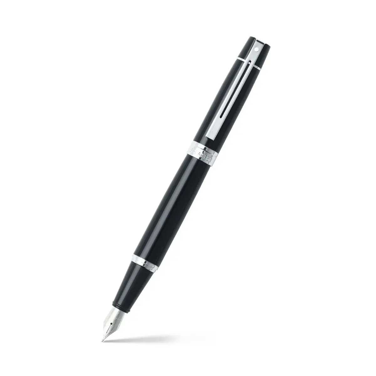 Sheaffer 9312 Gift 300 Fountain Pen (Medium) Glossy Black with Chrome Trim