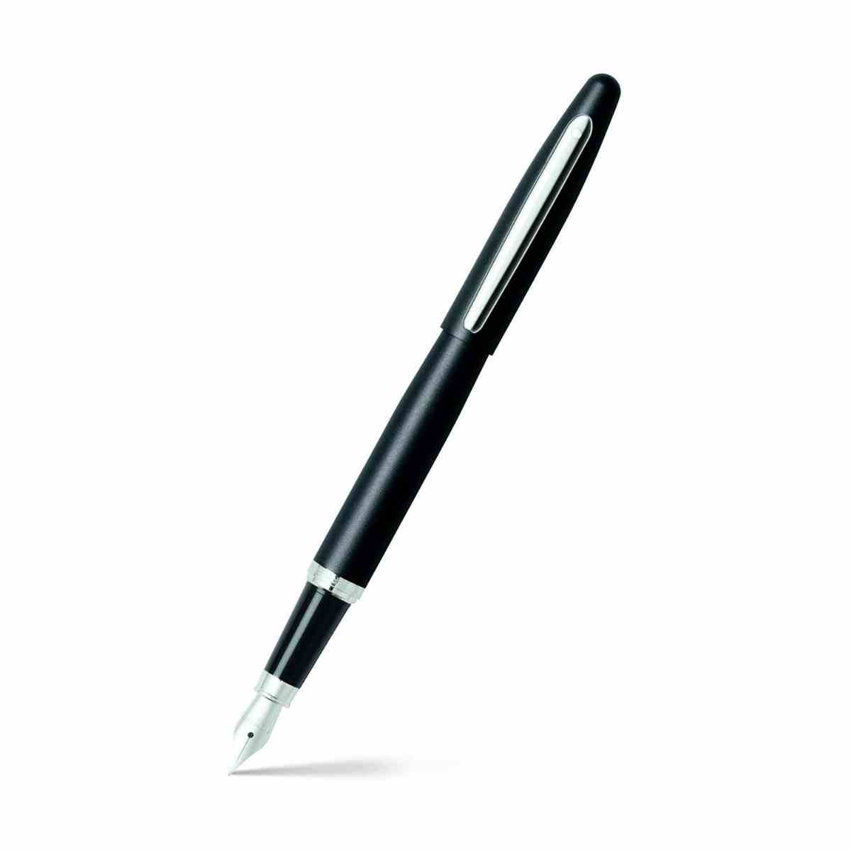 Sheaffer 9405 VFM Fountain Pen (Medium) Matte Black with Chrome-Plated Trim
