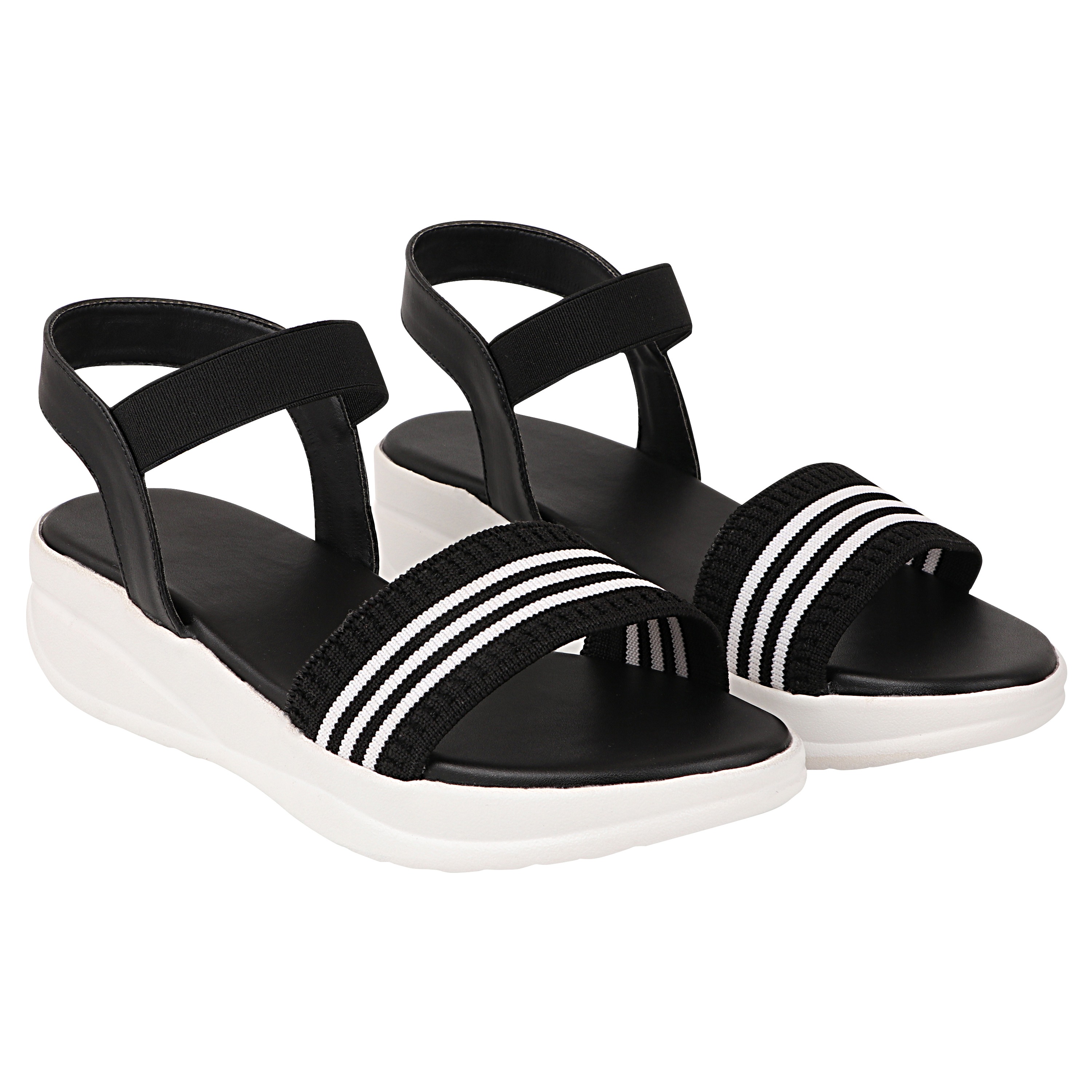 Womens black flatform 2025 sandals