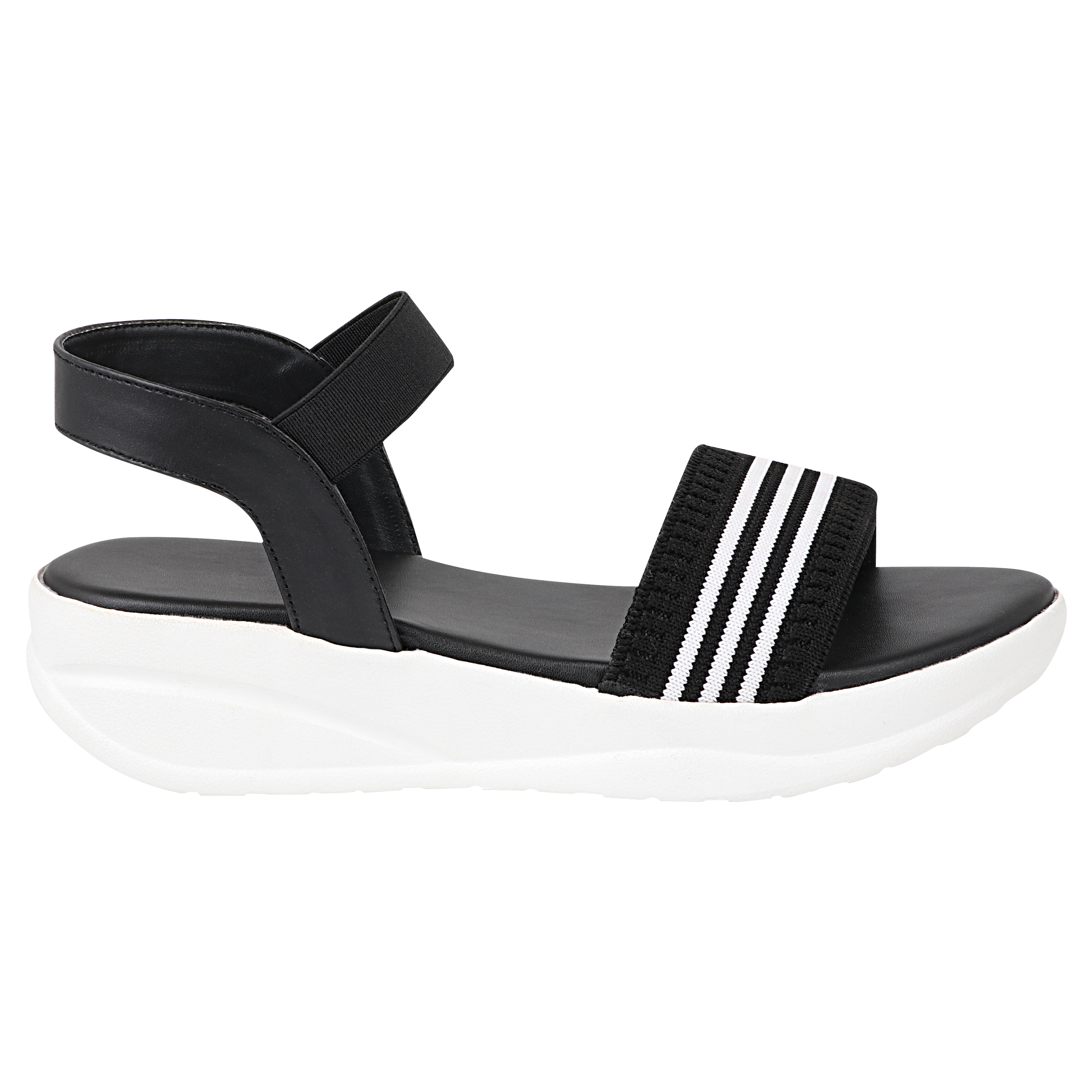 Steve Madden Mona - 3 Strap Sandals - Black Flatform Sandals - Lulus