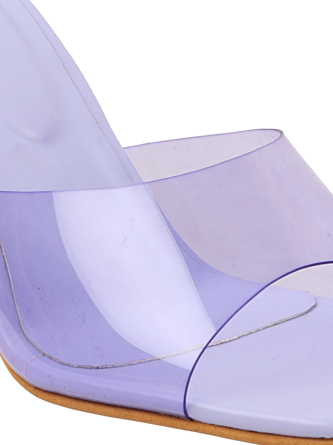 Shoetopia | Shoetopia Purple Transparent Block Mules 5