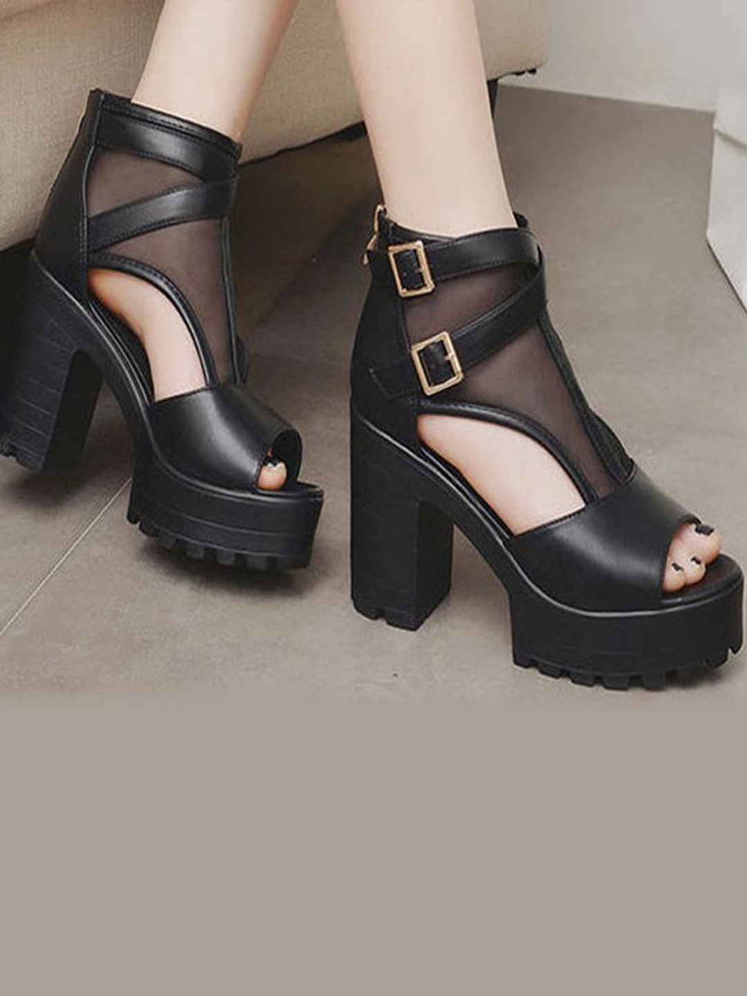 Buy Shoetopia Smart Casual Black Sandals for Women & Girls online