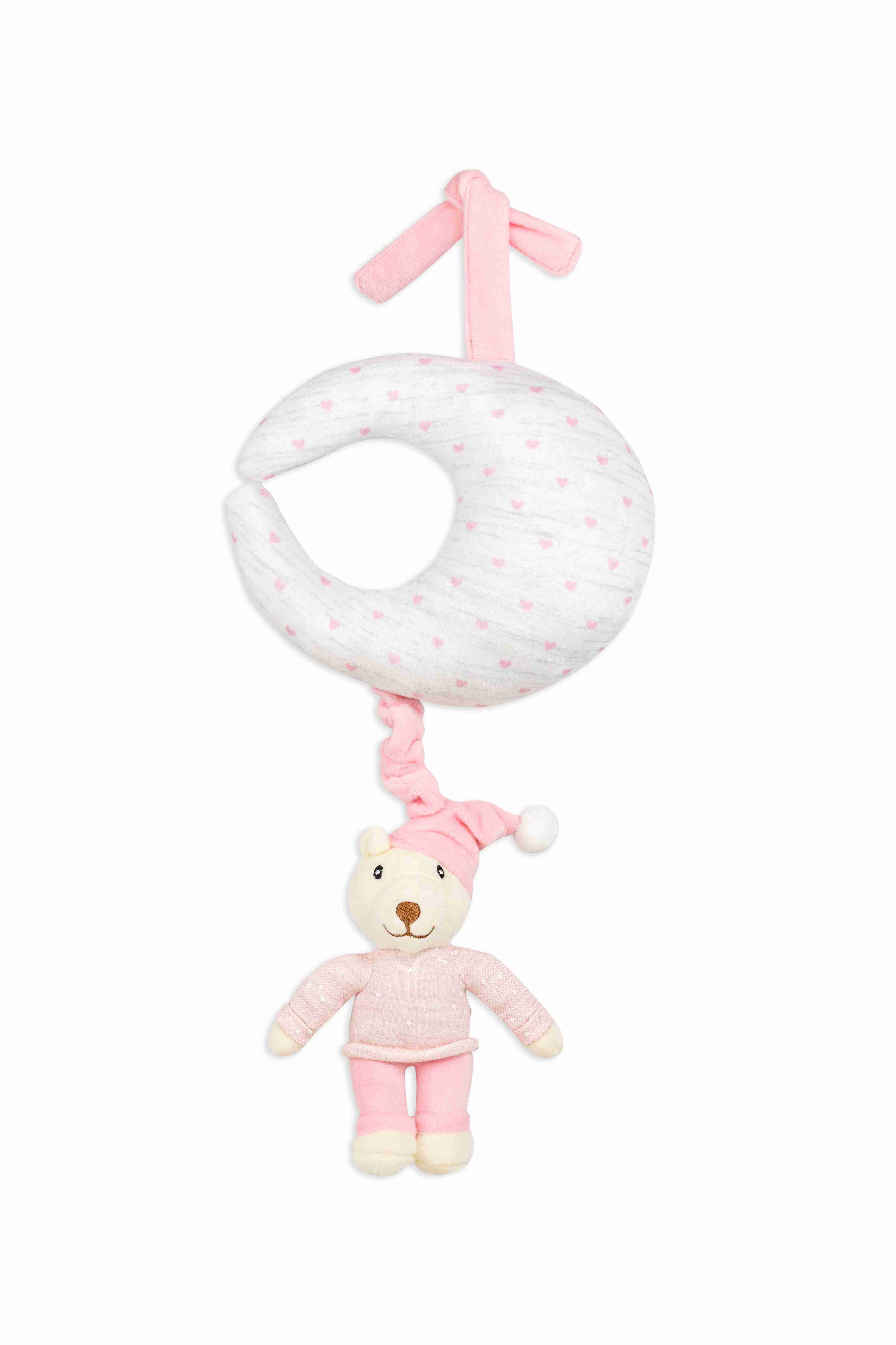 Shooting Star Musical Teddy - Pink and White