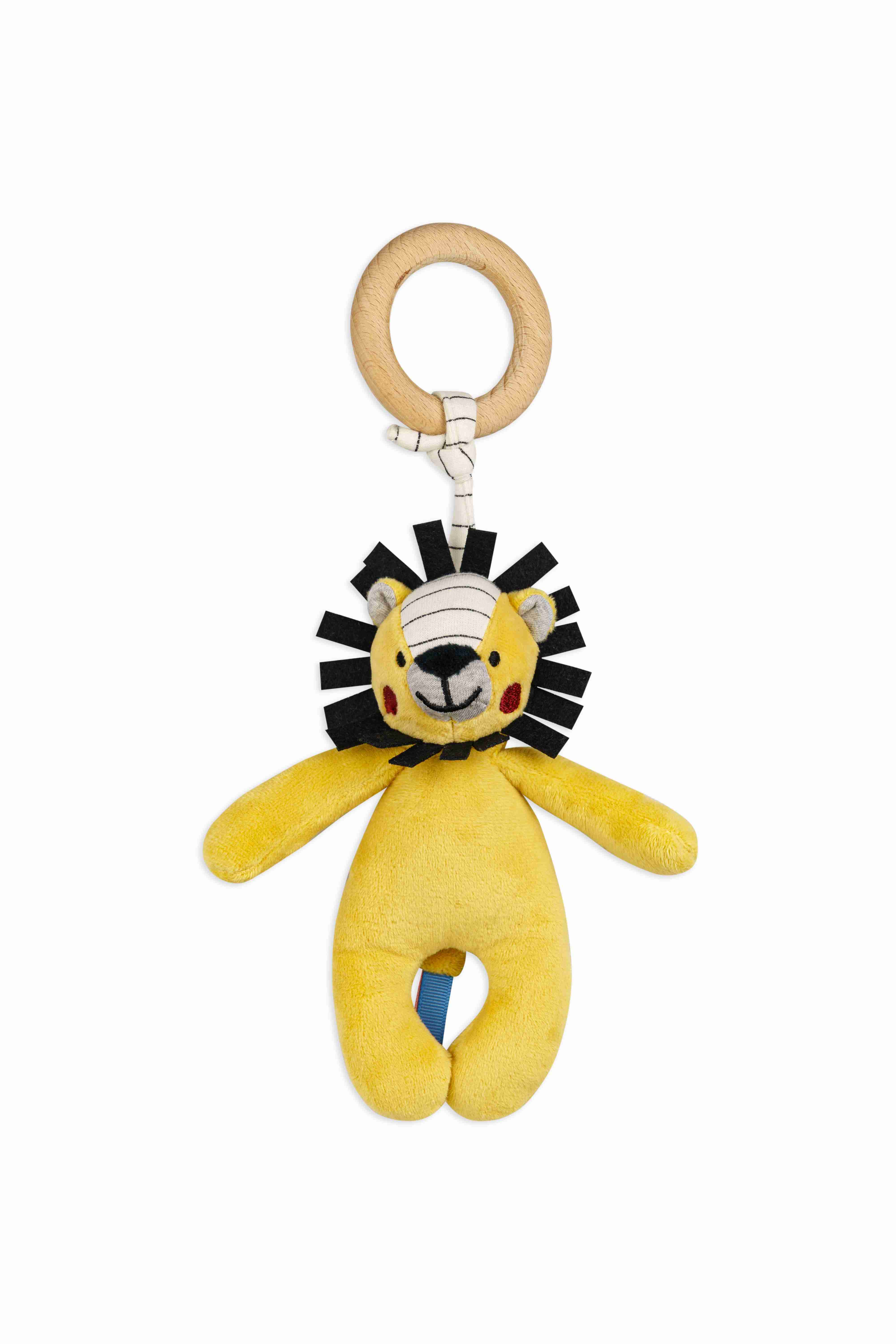 Shooting Star Leo Plushie with Teether Yellow and Red - Yellow, Red and Blue