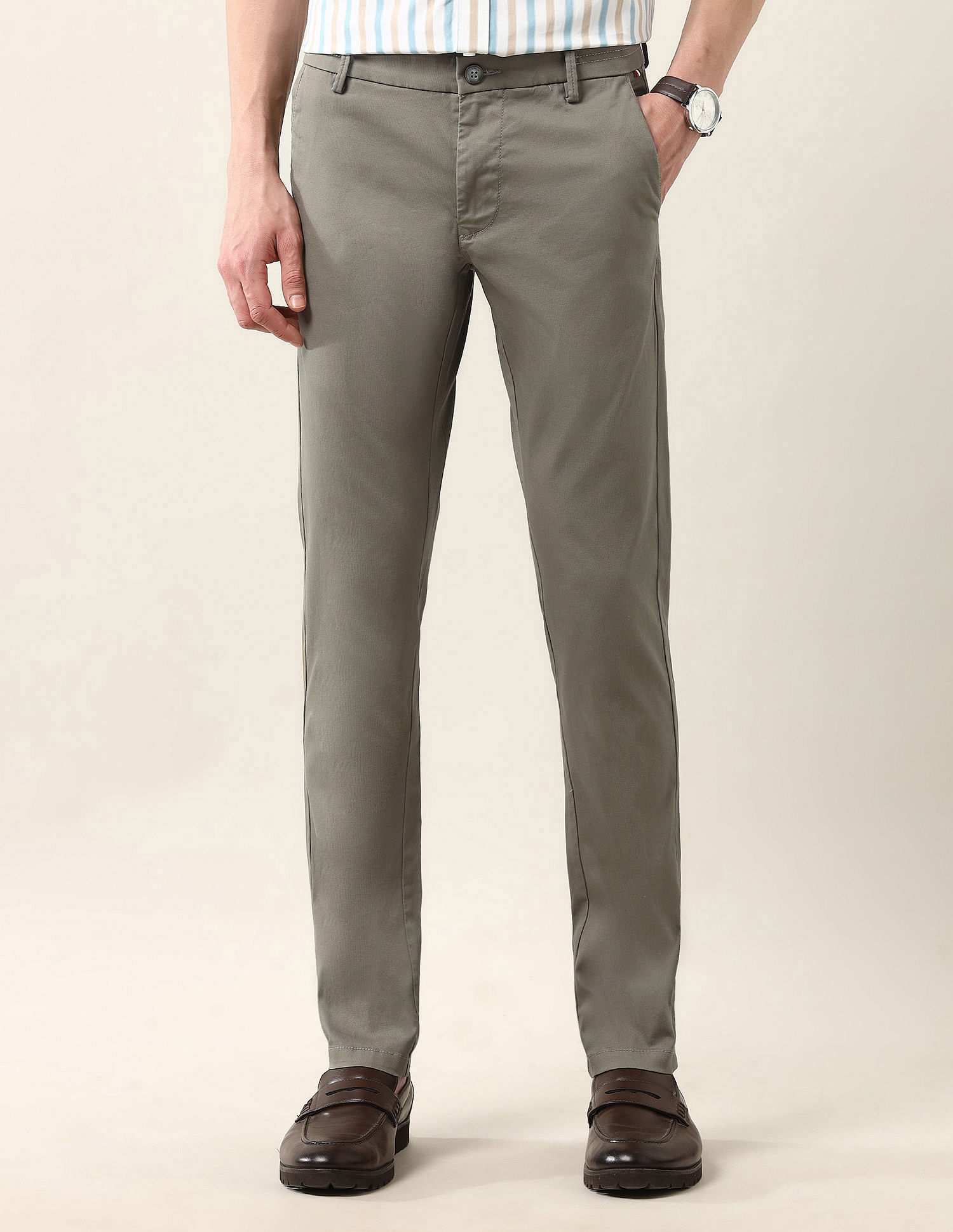 ARROW MENS CASUAL TROUSER OLIVE