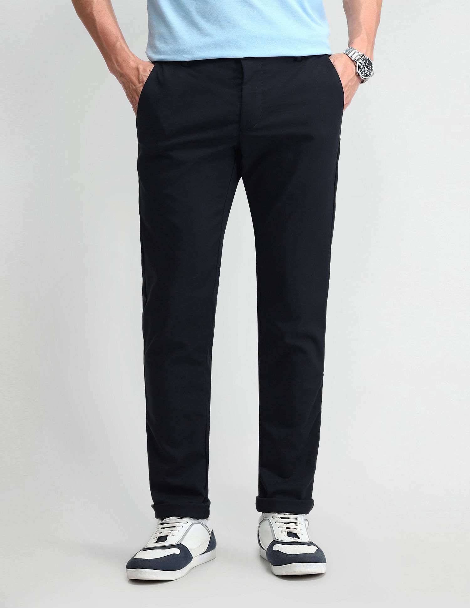 ARROW MENS CASUAL TROUSER NAVY