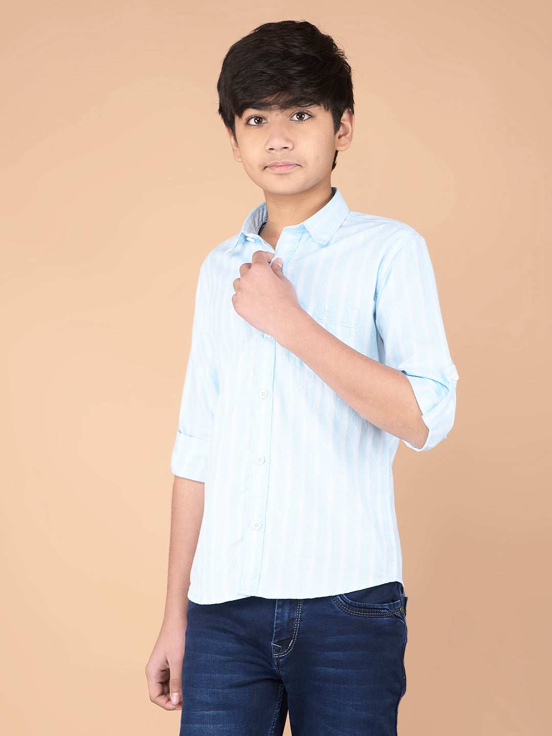 CRIMSOUNE CLUB BOYS SHIRT BLUE