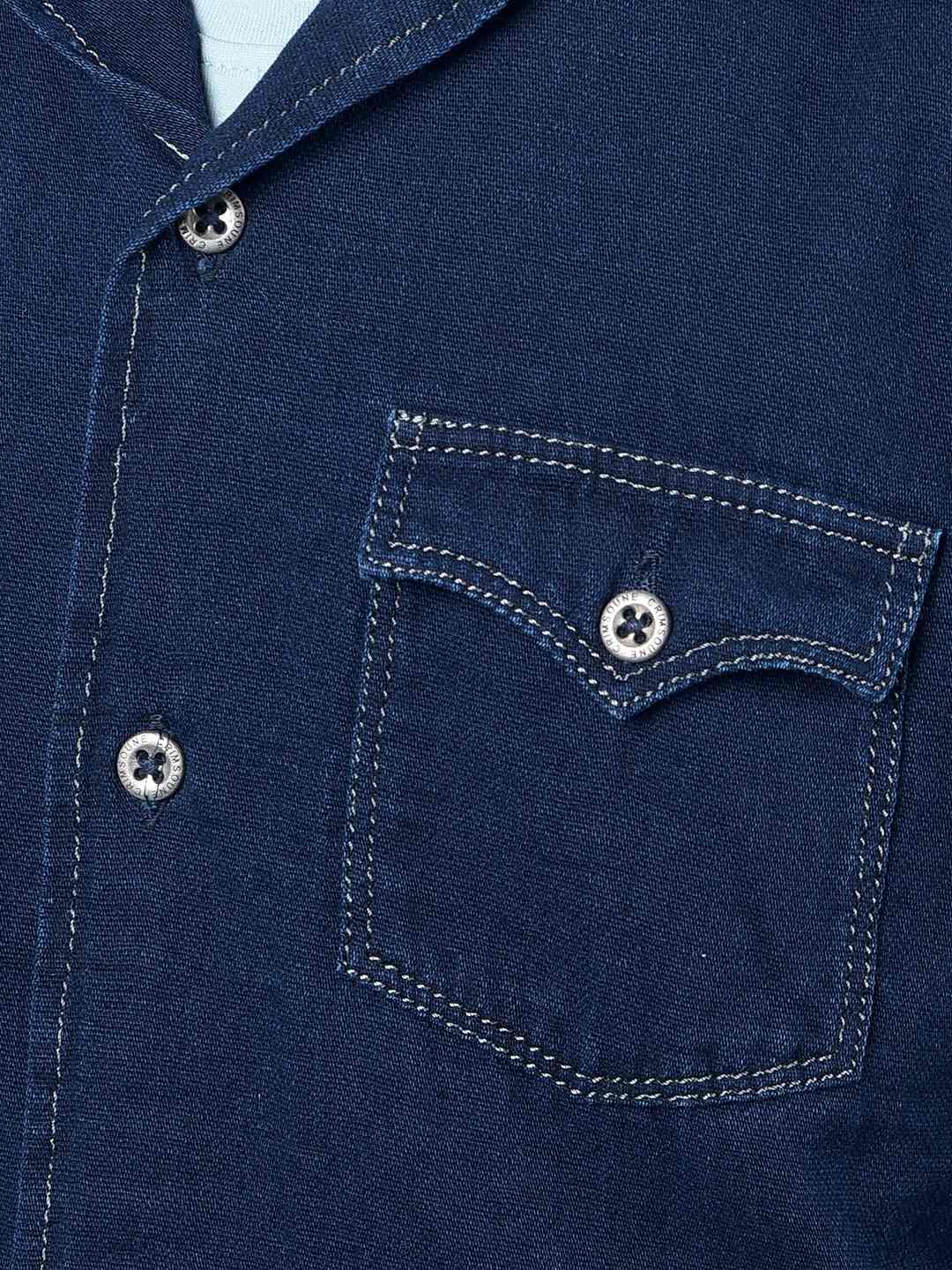 CRIMSOUNE CLUB BOYS DENIM SHIRT