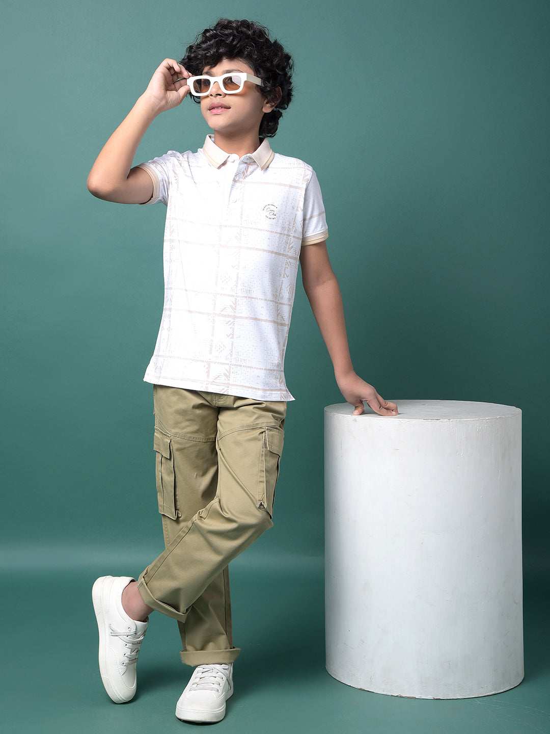 CRIMSOUNE CLUB BOYS T-SHIRT BEIGE