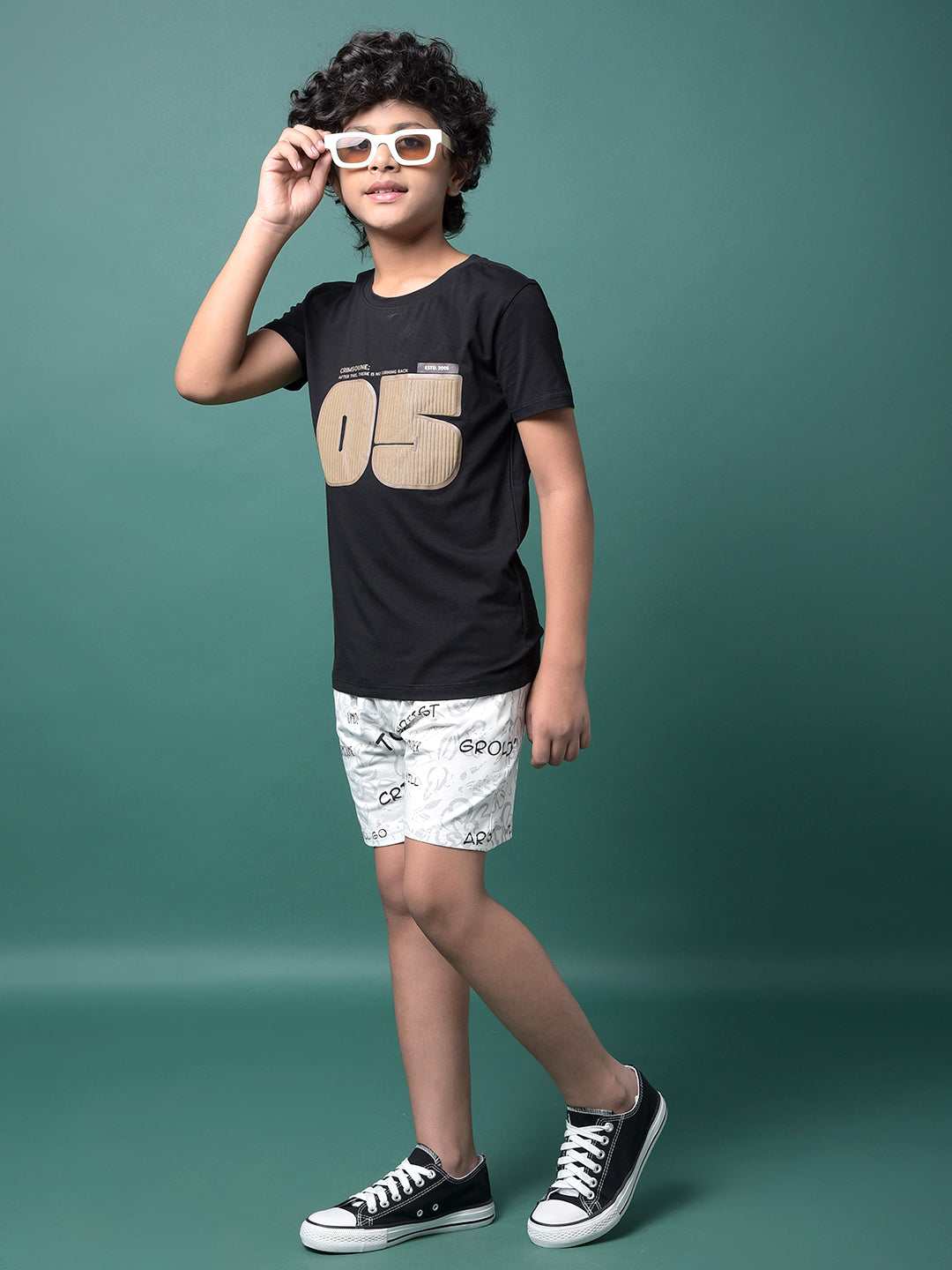CRIMSOUNE CLUB BOYS T-SHIRT BLACK
