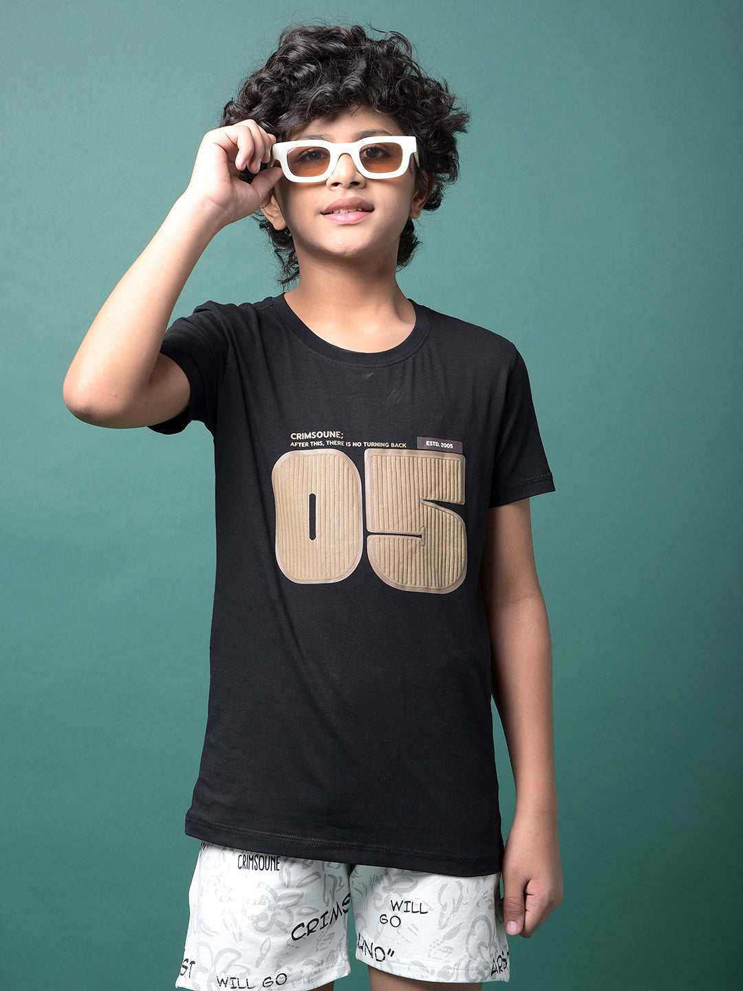 CRIMSOUNE CLUB BOYS T-SHIRT BLACK