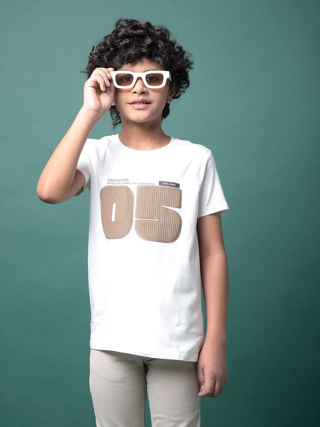 CRIMSOUNE CLUB BOYS T-SHIRT WHITE