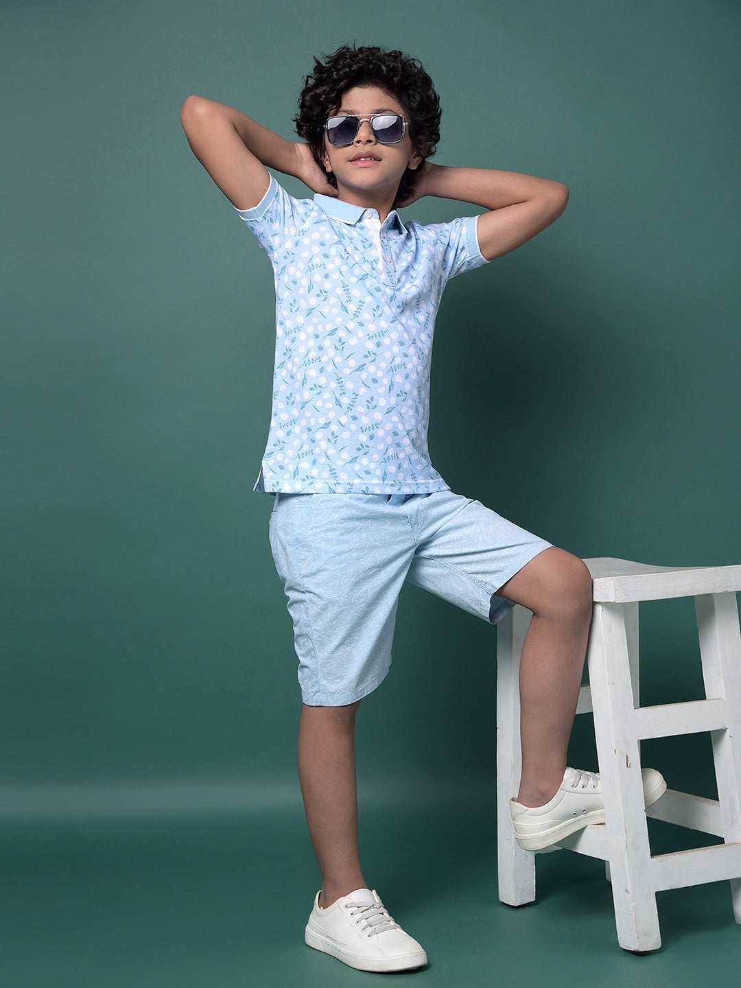 CRIMSOUNE CLUB BOYS T-SHIRT LIGHT BLUE