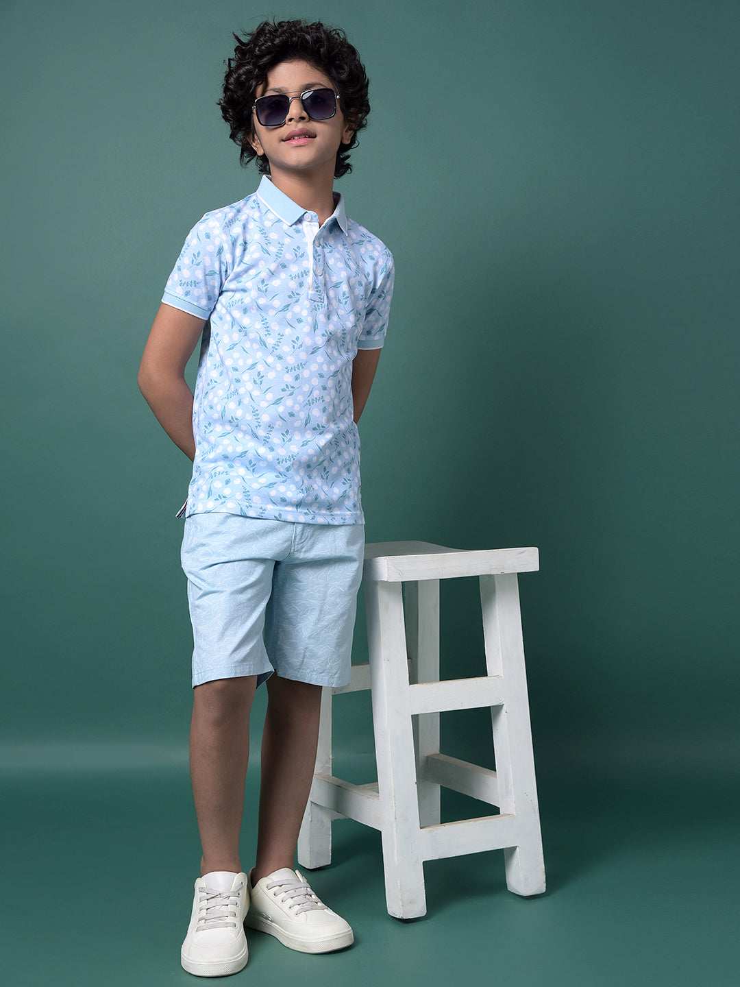 CRIMSOUNE CLUB BOYS T-SHIRT LIGHT BLUE